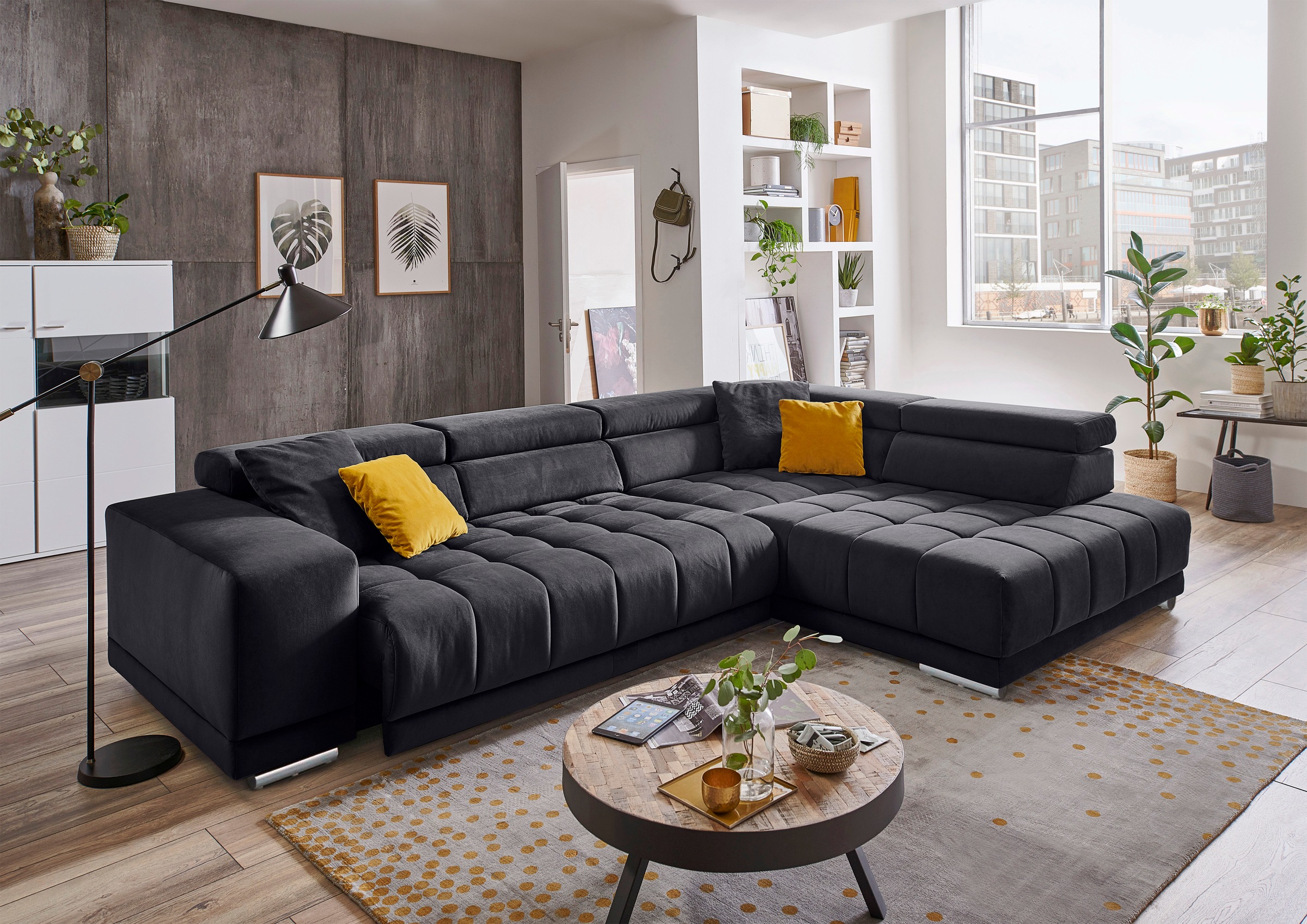 Die PlanBar Ecksofa "MP-IN15053 L-Form", wahlweise mit Kopfteilverstellung günstig online kaufen