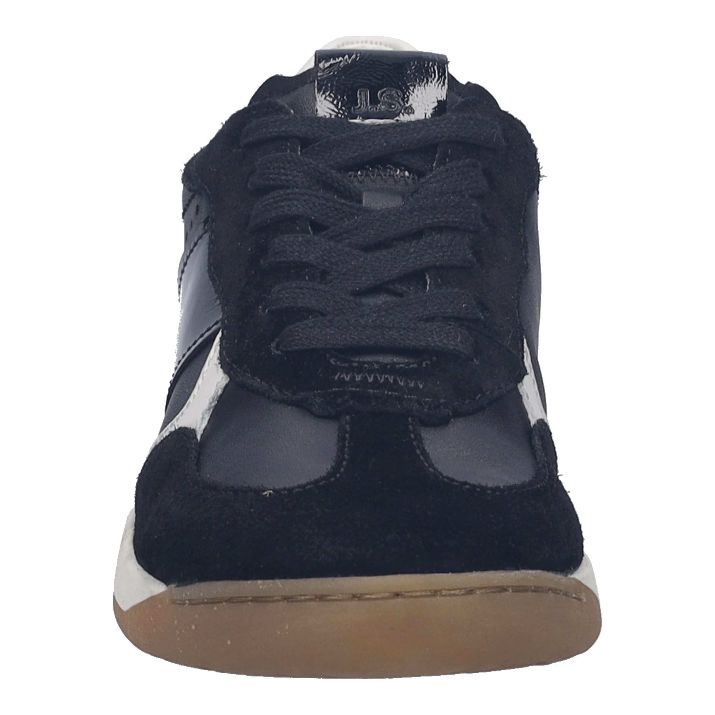 Keilsneaker JOSEF SEIBEL "Arleen 01", Damen, Gr. 39, schwarz, weiß, Leder, Veloursleder, kontrastfarbene Details, Schuhe, Freizeitschuh, Halbschuh, Schnürer, Kontrastbesatz, G-Weite 5