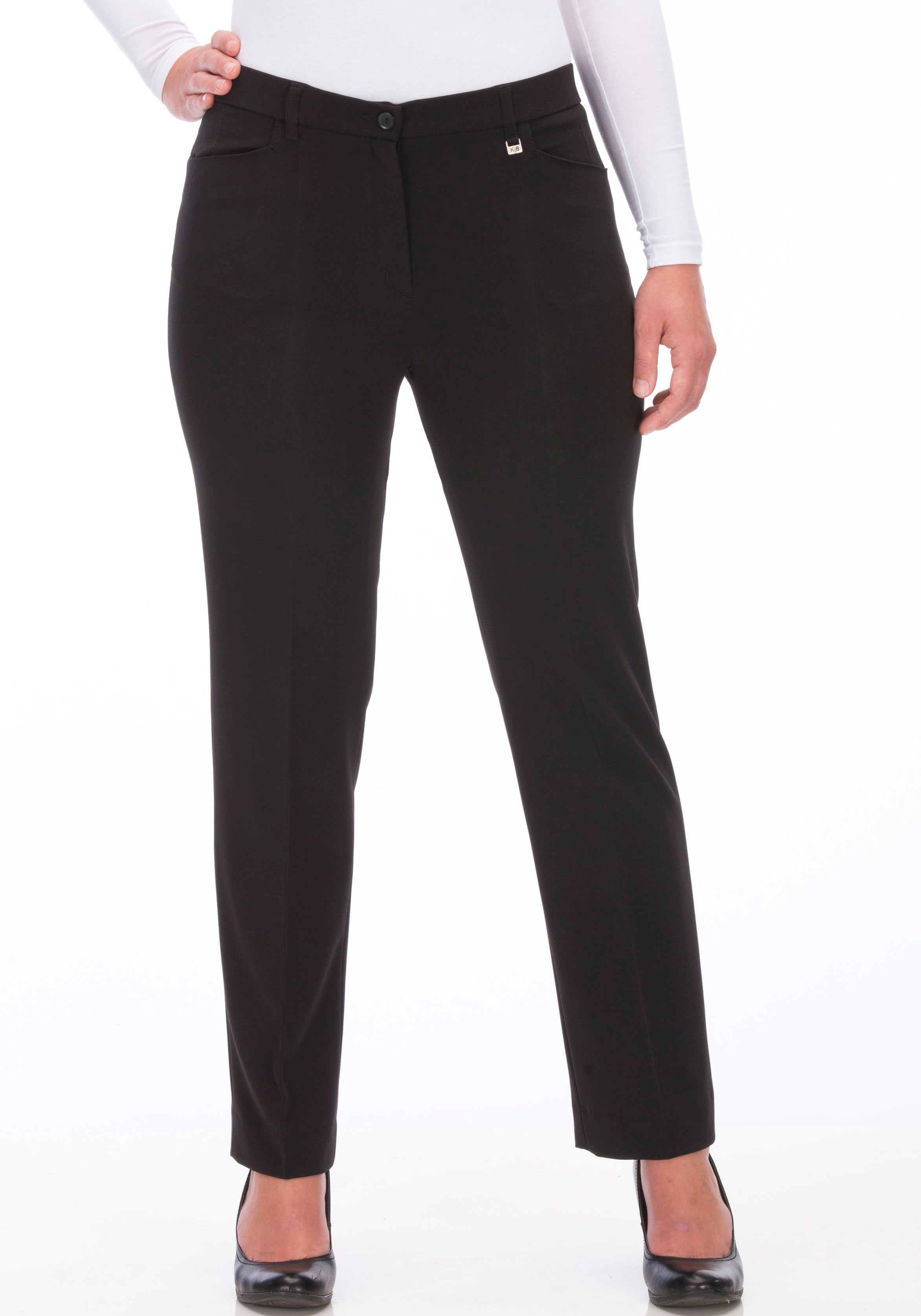 KjBRAND 1100000002199 "Hose Bea in Bi-Stretch Kammgarnoptik mit Bügelfalte" Sommerhose, ideal für kräftige Oberschenkel