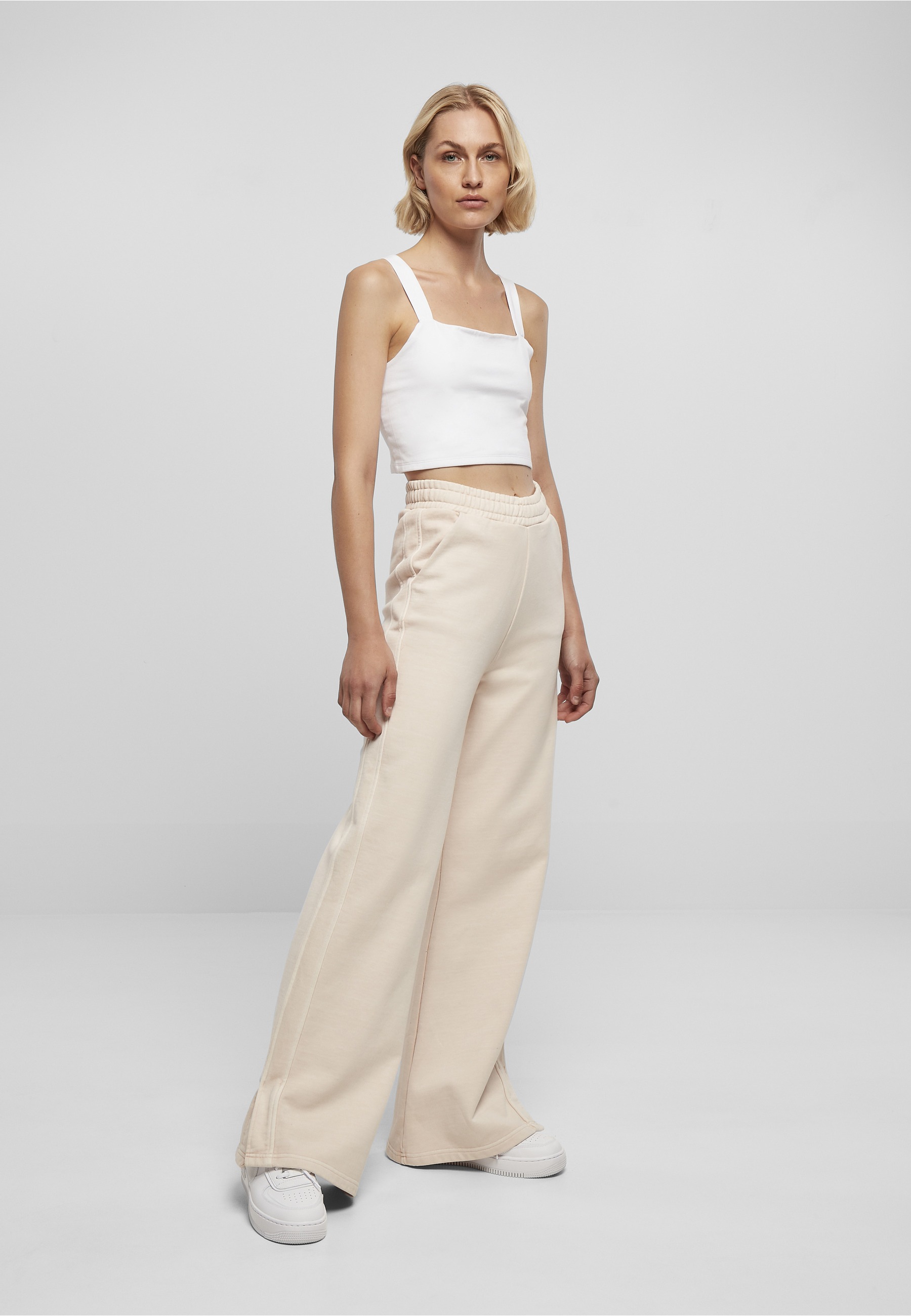 URBAN CLASSICS Jogginghose »Urban Classics Damen Ladies Heavy Terry Garment Dye Slit Pants«