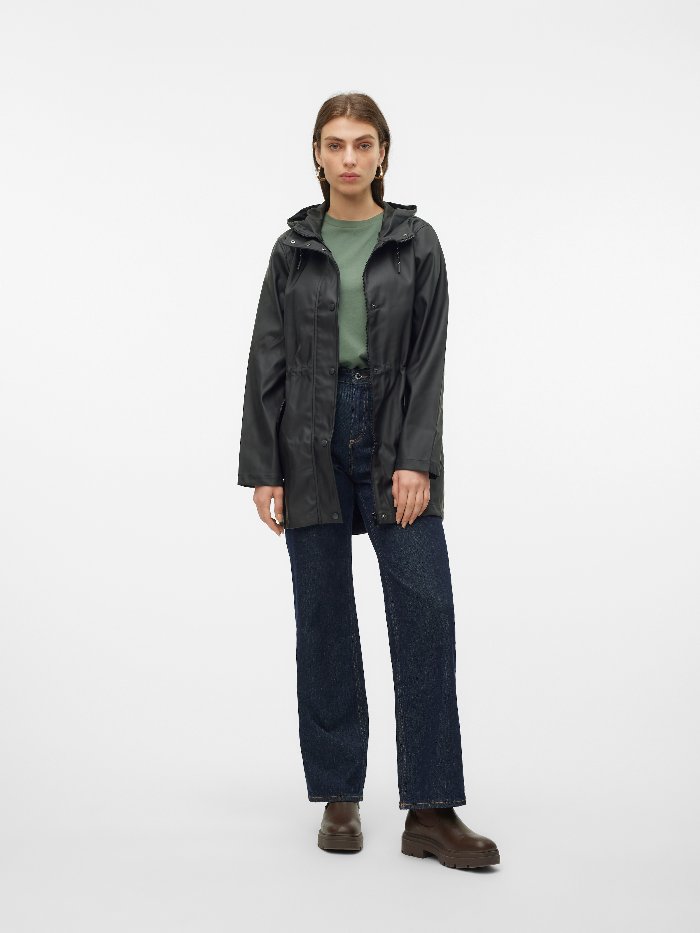 Vero Moda Regenjacke »VMMALOU COATED JACKET« mit Kapuze wasserabweisende Beschichtung