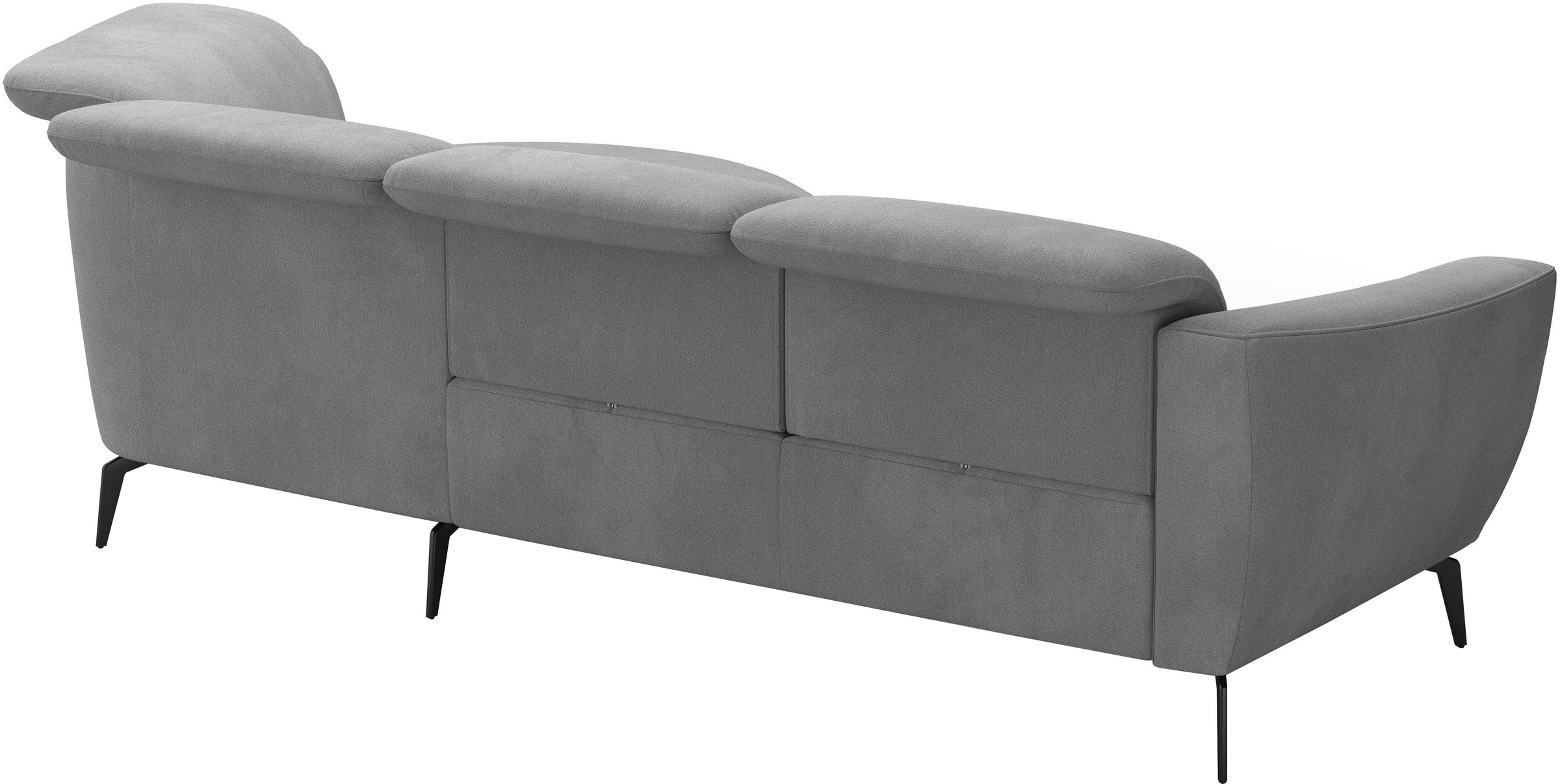 Ecksofa SIT & MORE "Zoe", grau, B:309cm H:87cm T:199cm, 100% Polyester, Sofas, Ecksofa, ink.Sitztiefenverstellung, wahlweise mit Kopfteilverstellung 6