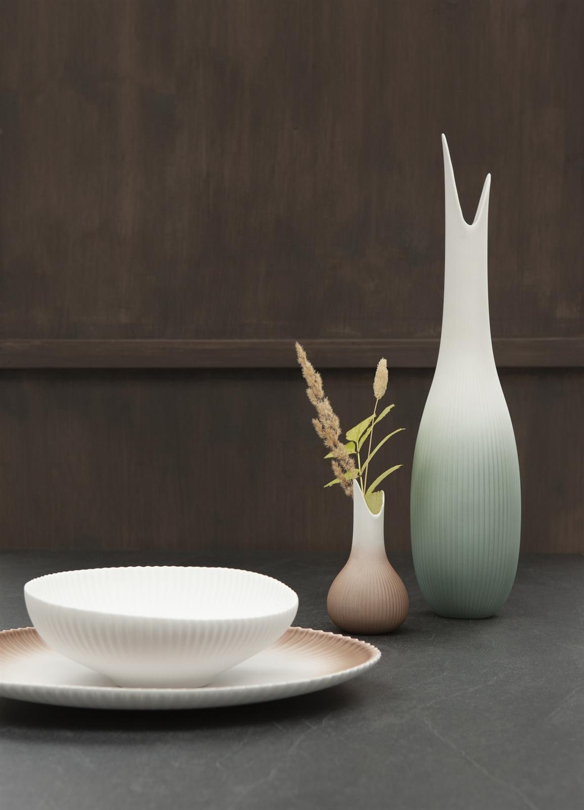 Goebel Dekovase »Vase Studio 8 Raindrop Powder 15 cm beige« Abwischbar