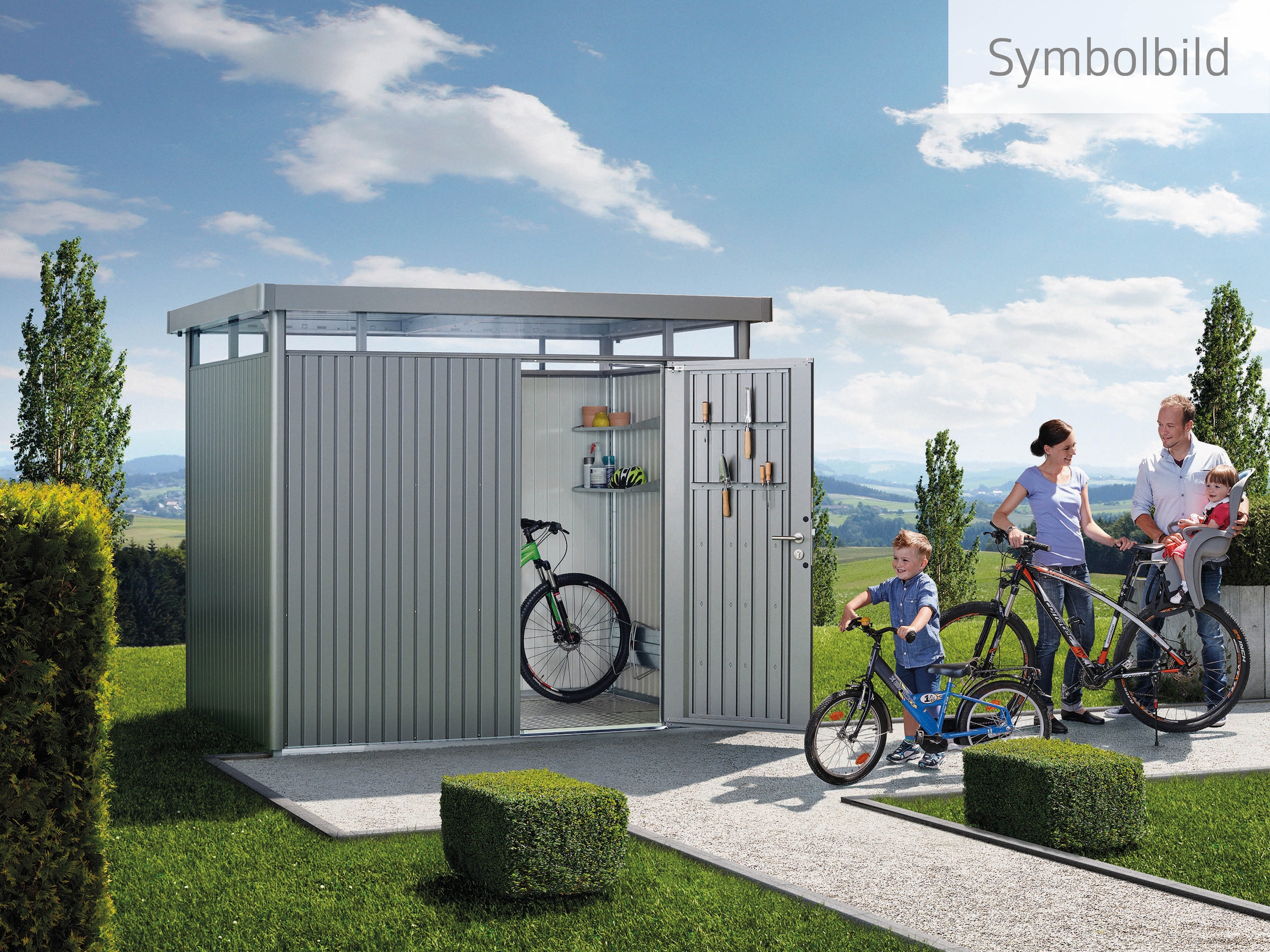 Biohort Gerätehaus "HighLine Gr. H4" quarzgrau-metallic günstig online kaufen