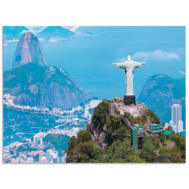 Artland Wandbild »Rio de Janeiro mit Cristo«, Gebäude, (1 St.), als Alubild,  Leinwandbild, Wandaufkleber oder Poster in versch. Größen bestellen | BAUR