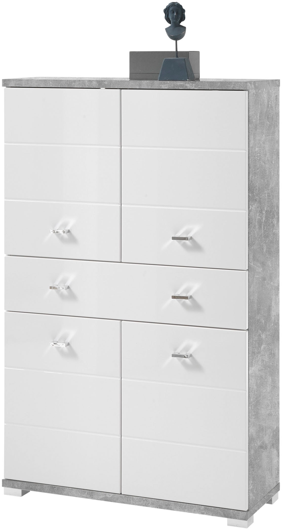 BASIC by Balculina Midischrank »Pool, Badezimmerschrank BxHxT 76x123x31«, (1 St.), Breite 76cm, Tür L/R montierbar