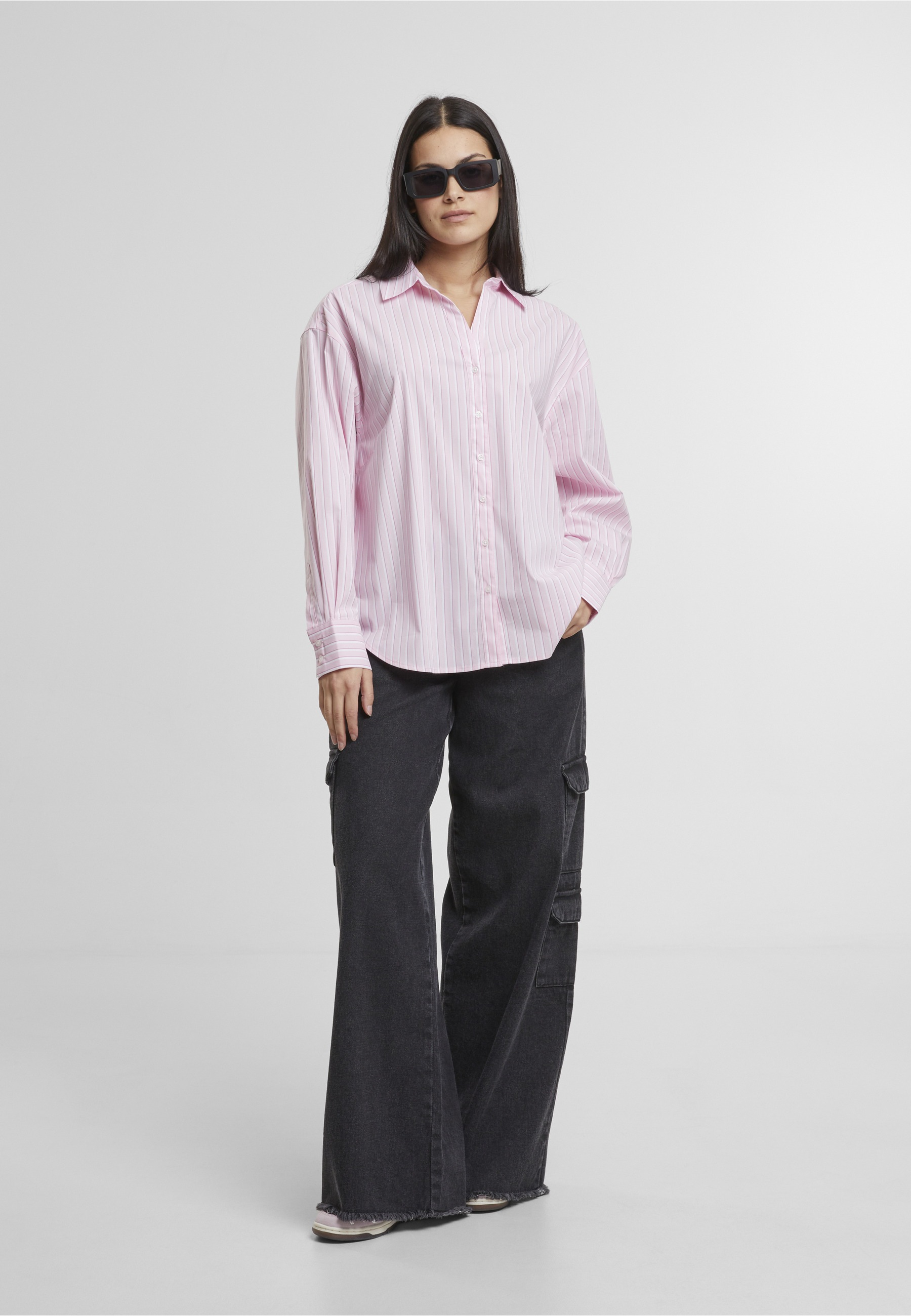 URBAN CLASSICS Klassische Bluse »Urban Classics Ladies Oversized Striped Blouse«