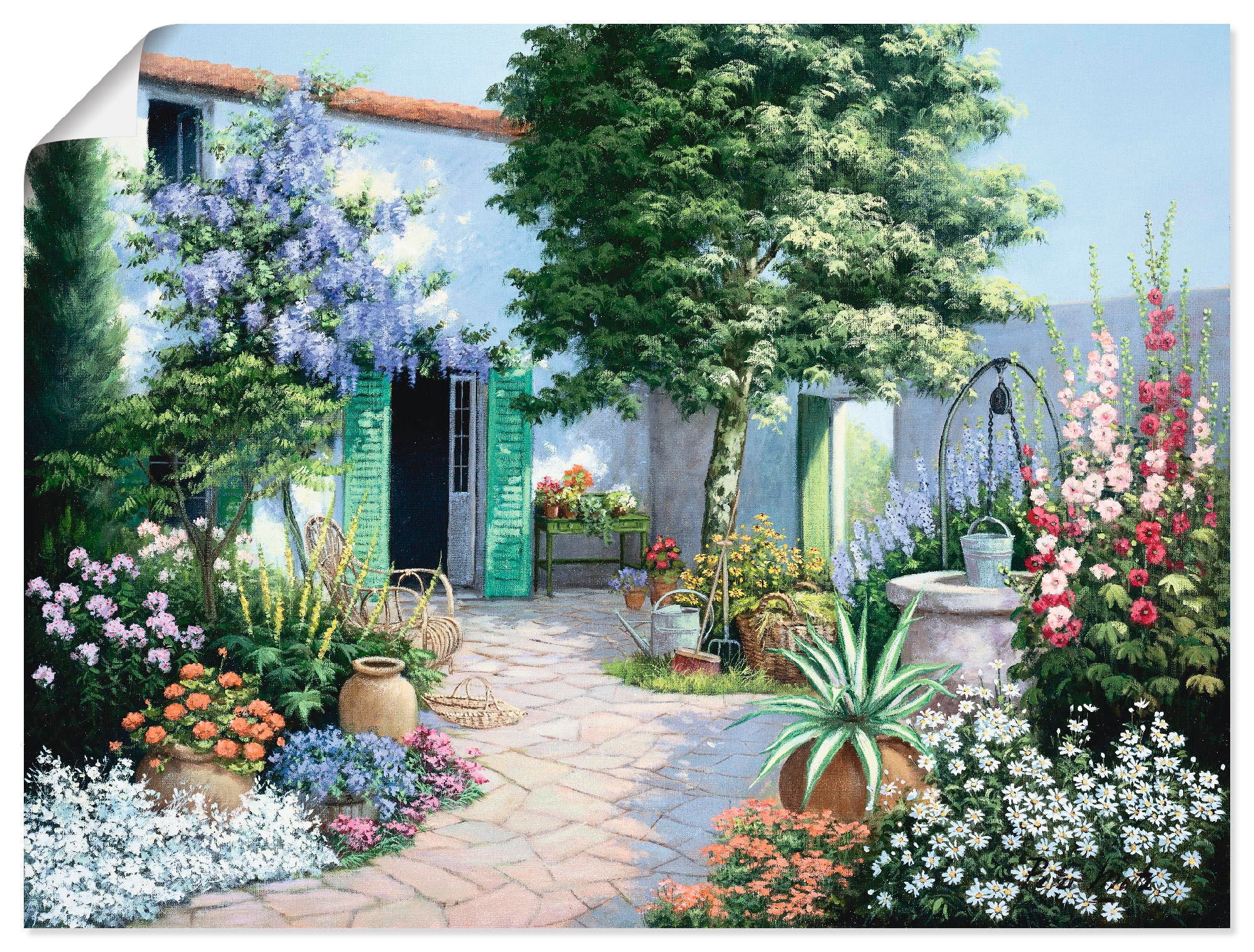Wandbild »Ein kleines Paradies«, Garten, (1 St.), als Leinwandbild, Poster in...