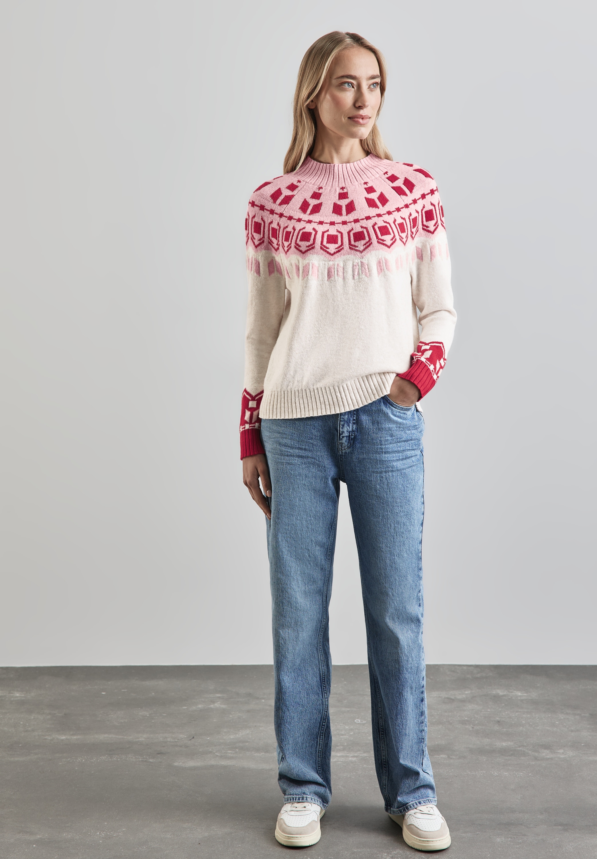 STREET ONE Strickpullover, mit Muster