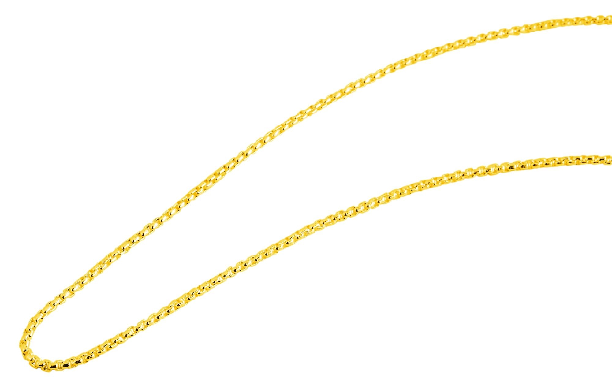 ADELIA ́S Damen Gliederkette "Halskette – Venezianerkette aus Edelstahl", 70, Edelstahlgold, Edelstahl, Halsketten, Eine schöne Geschenkidee für jeden
