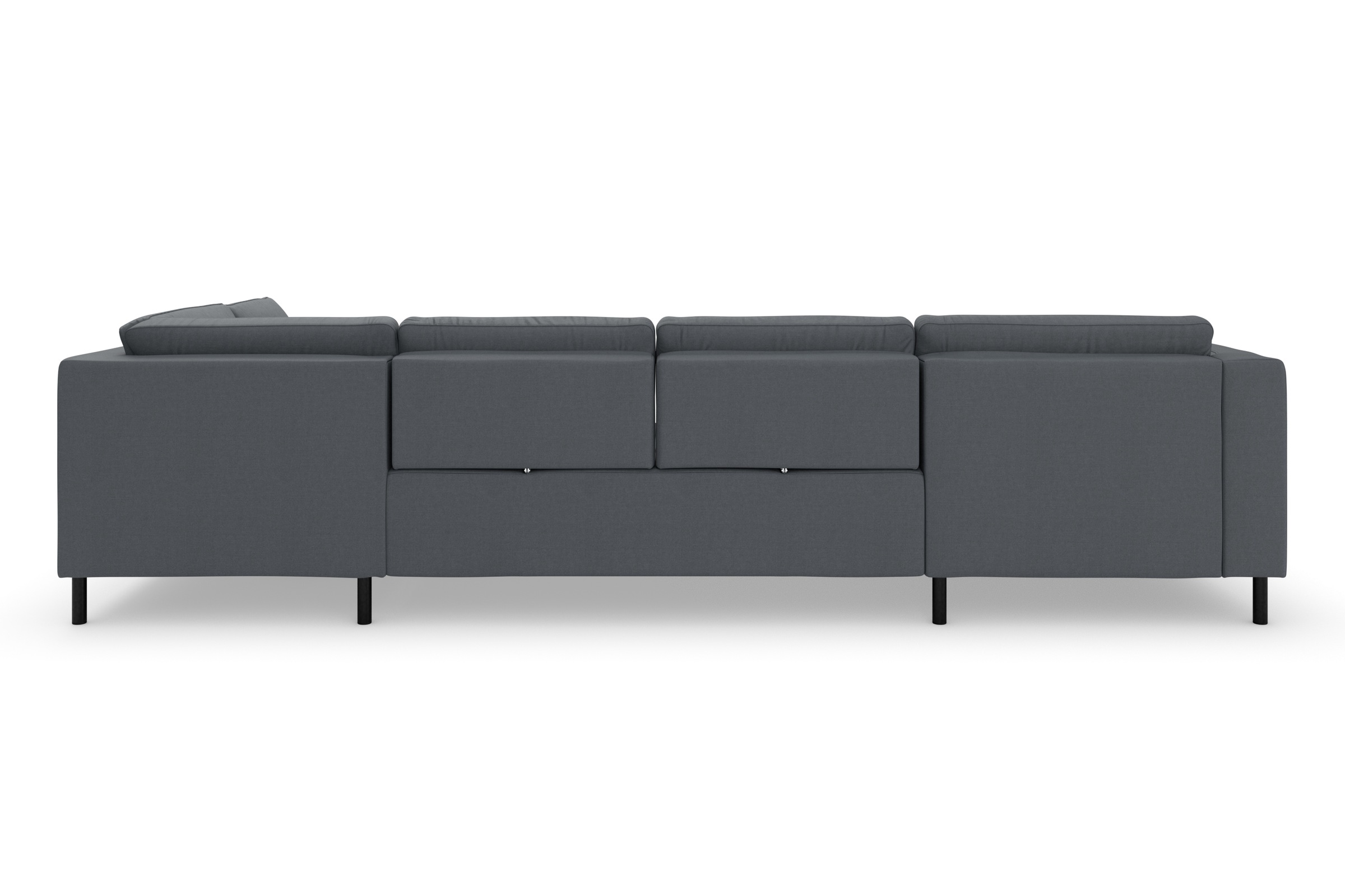 Wohnlandschaft SIT & MORE "Olsen U-Form", grau (dunkelgrau), B:335cm H:88cm T:201cm, 98% Polyester 2%Polyamid, Sofas, Wohnlandschaft, inklusive Sitztiefenverstellung, wahlweise mit Bettfunktion, 15cm hoch 6