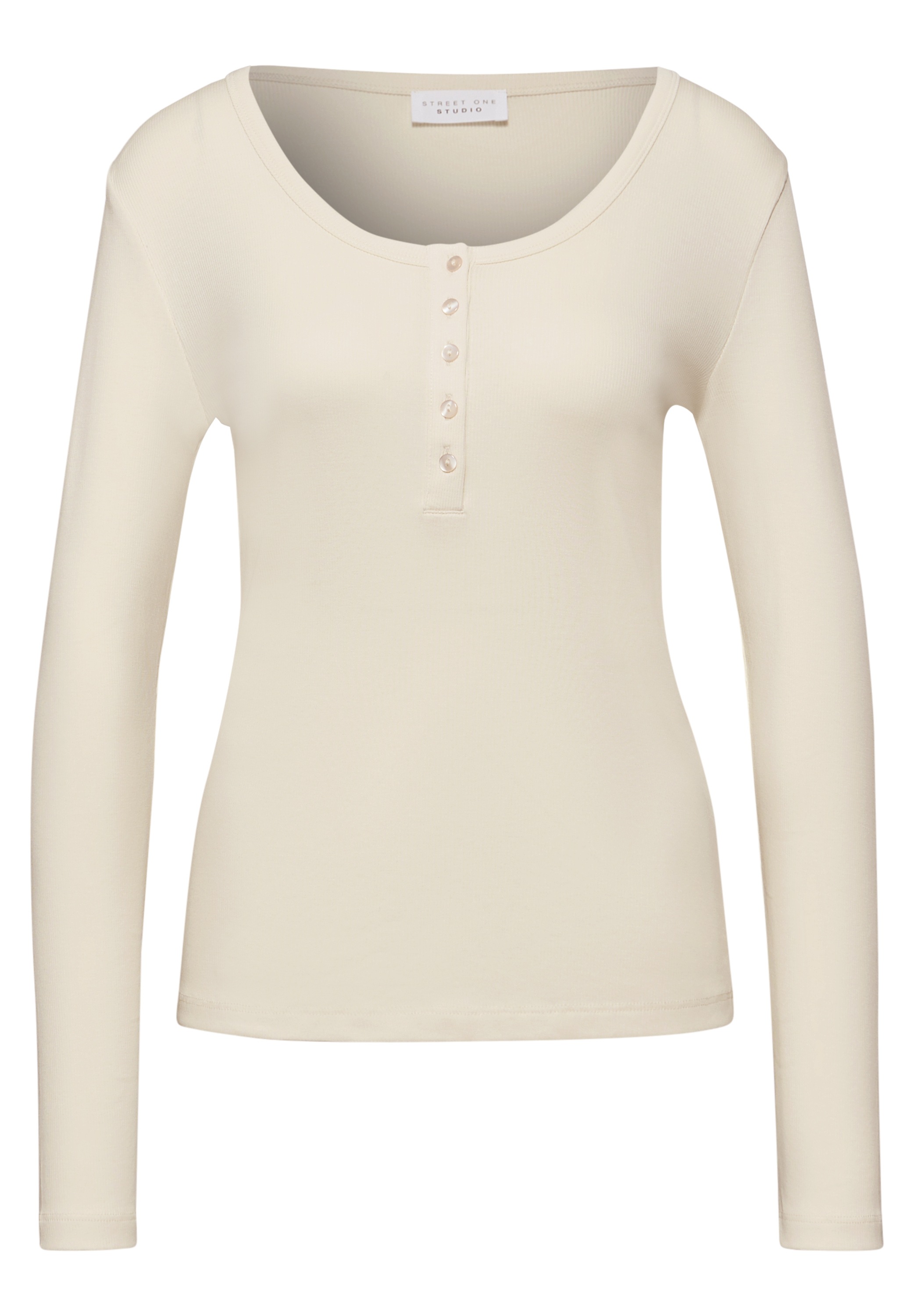 STREET ONE STUDIO Langarmshirt mit Rundhalsausschnitt