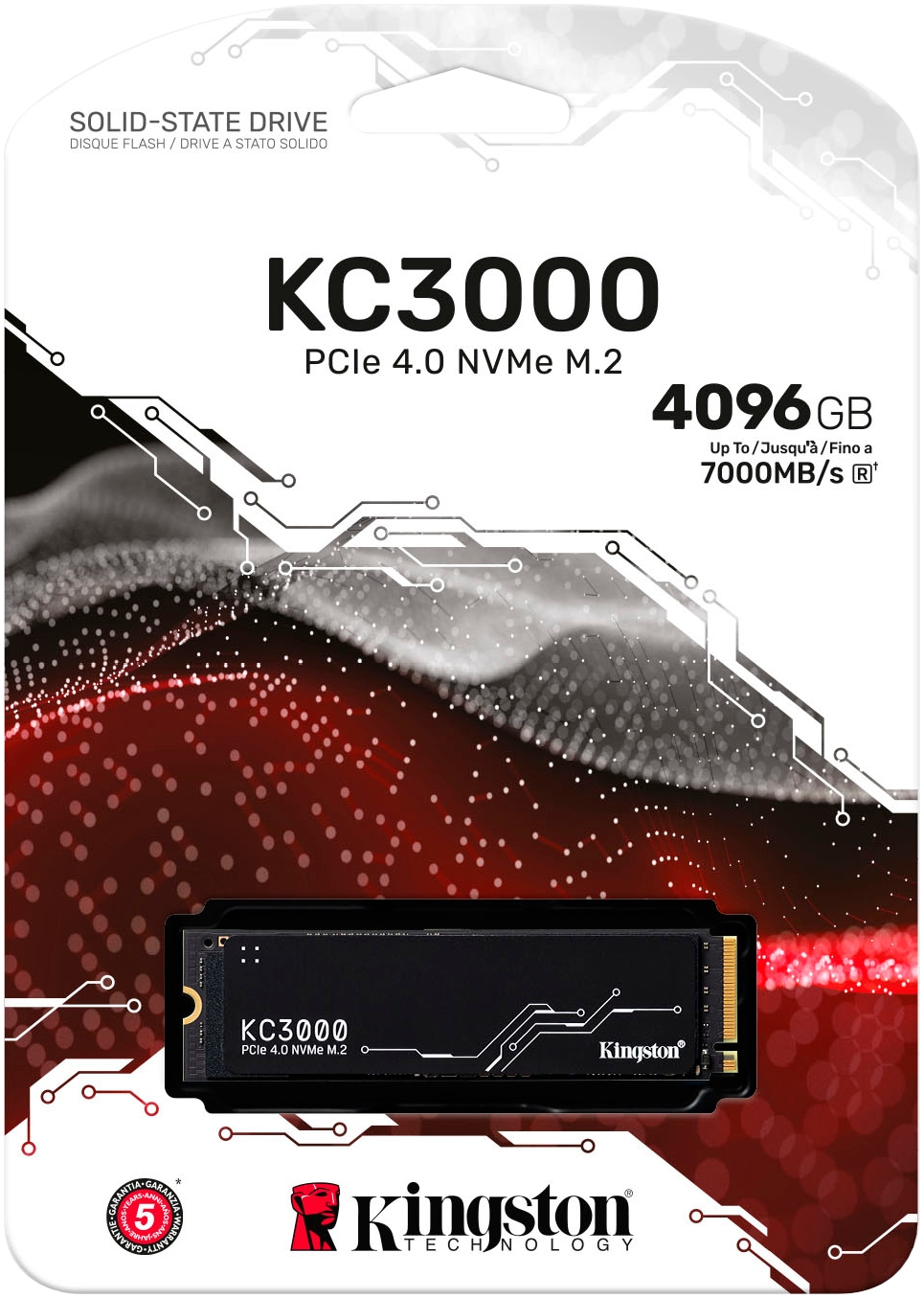 Kingston interne SSD »KC3000 4096GB«, Anschluss M.2 (2880)