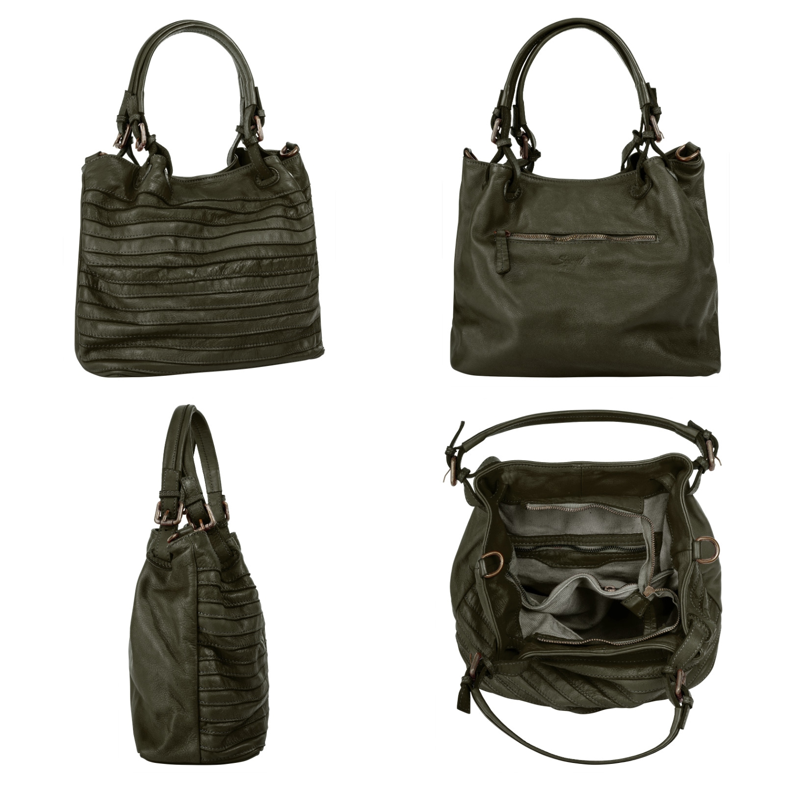 Samantha Look Shopper, echt Leder, Made in Italy