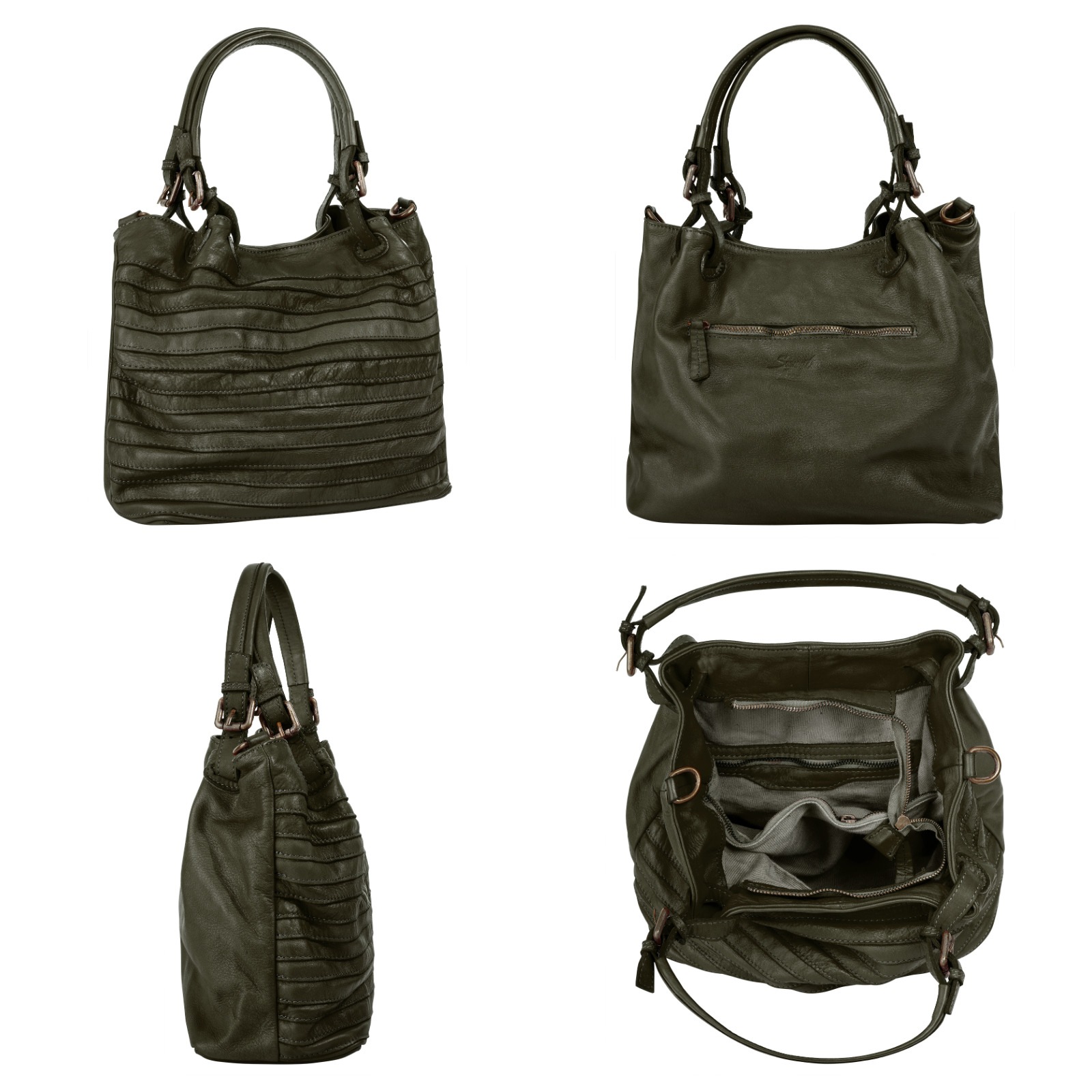 Samantha Look Shopper echt Leder, Made in Italy günstig online kaufen