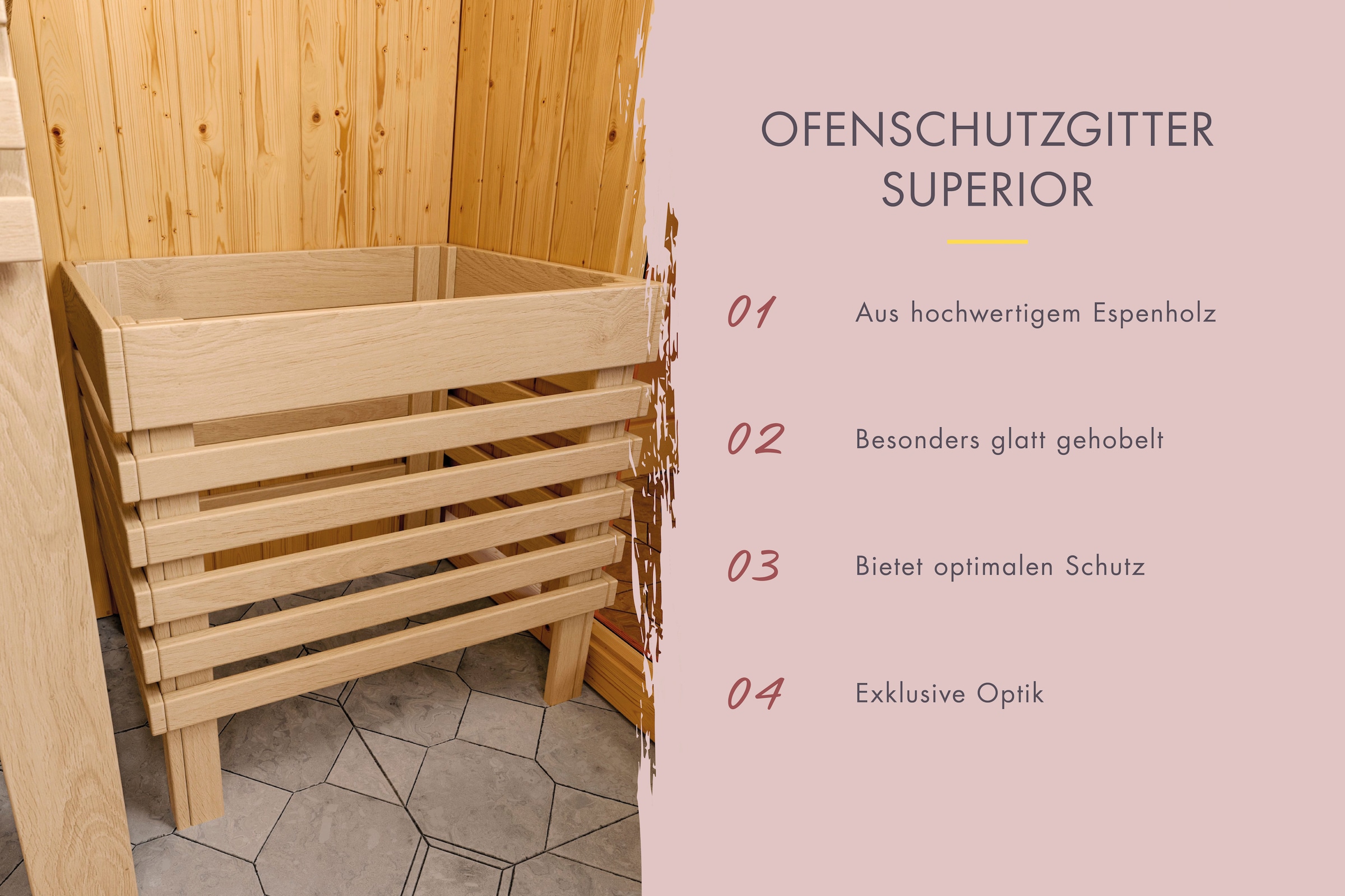 Karibu Sauna »Menja« Set,  9-kW-Ofen mit integrierter Steuerung