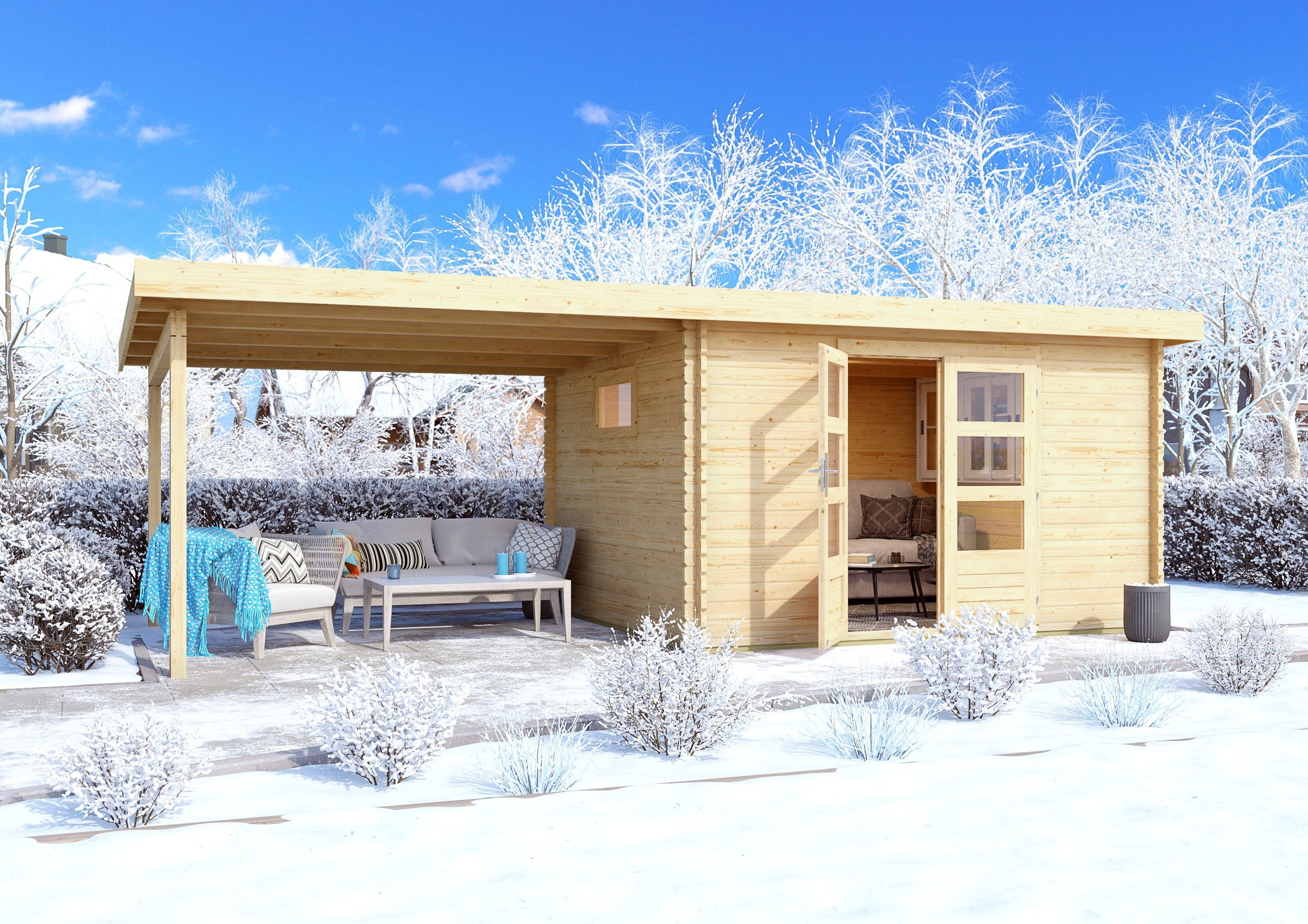 Karibu Gartenhaus »Trittau 4« aus hochwertiger nordischer Fichte