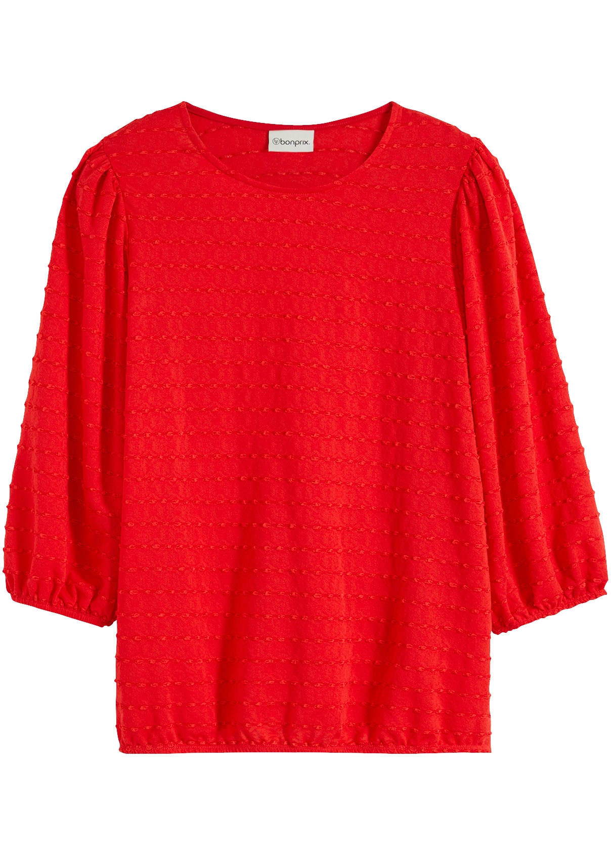 bonprix Tunikashirt Oversize-Passform, ohne Kragen, aus Polyester, Viskose und Elasthan