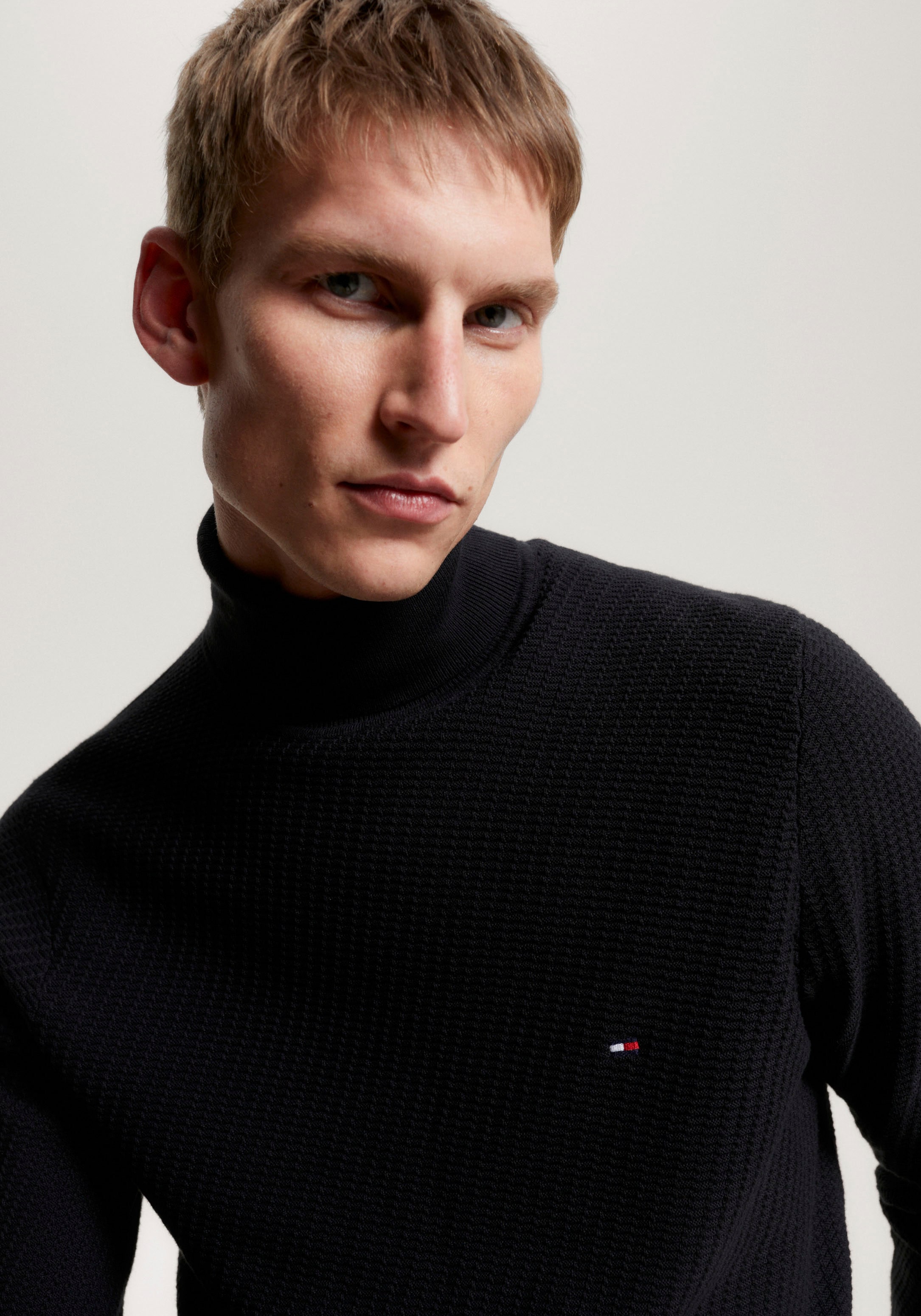 Tommy Hilfiger ▷ STRUCTURE bestellen | ROLL Rollkragenpullover BAUR »RECTANGULAR NK«