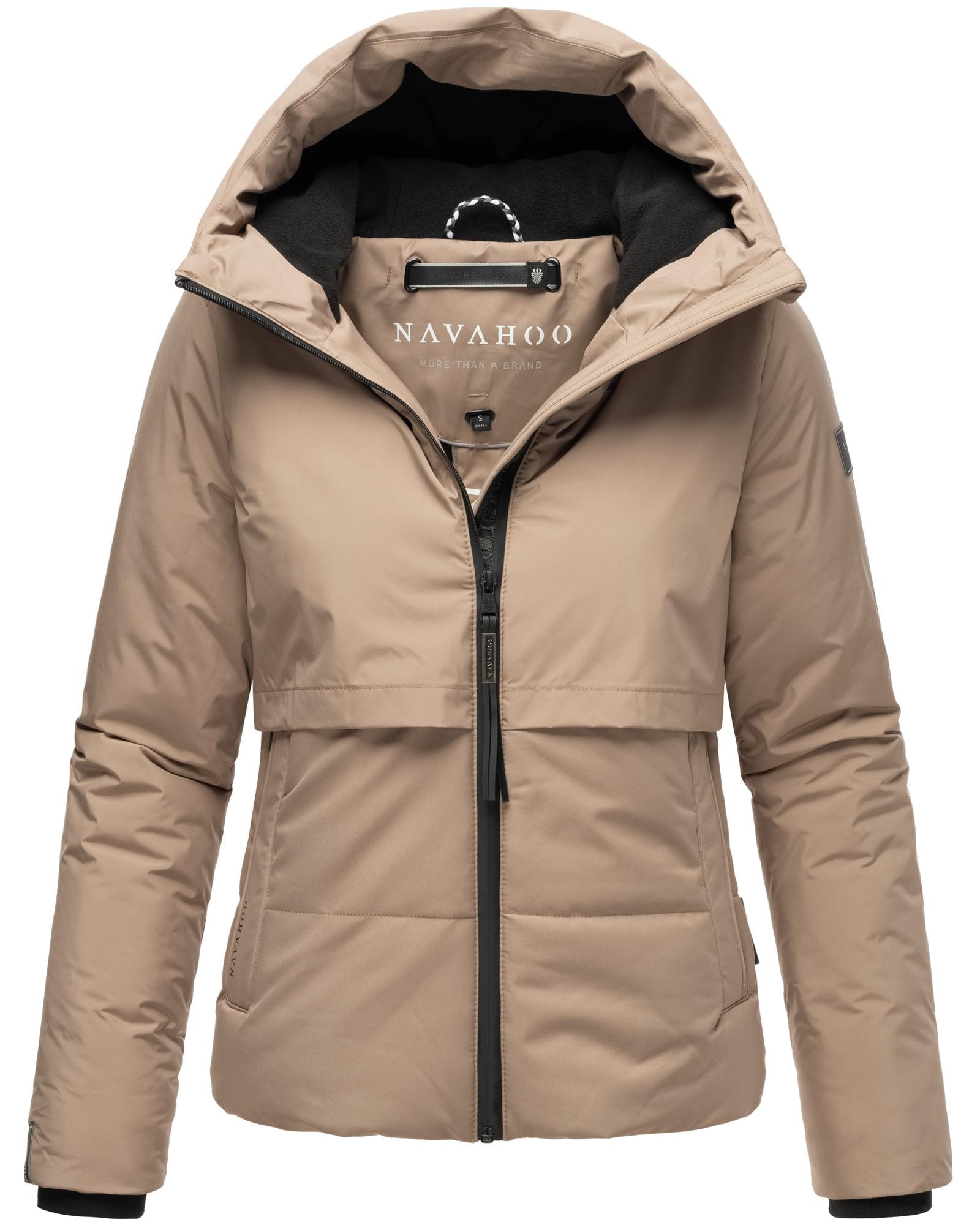 Navahoo Steppjacke "Liebesküken XIV", mit Kapuze, modische Damen Winterjacke mit Fleece-Innenfutter