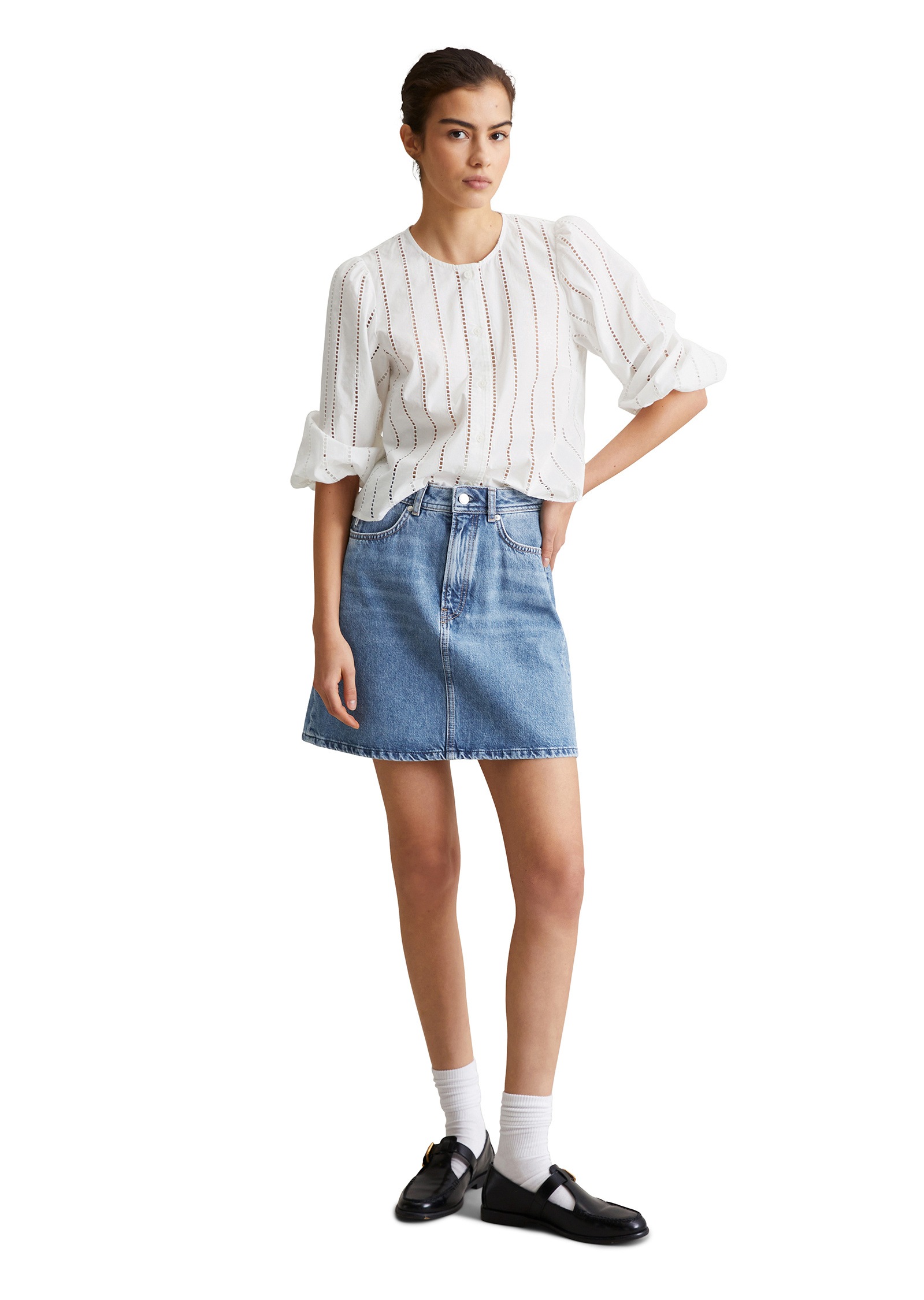 Marc O'Polo DENIM Jeansrock »aus Rigid-Denim«