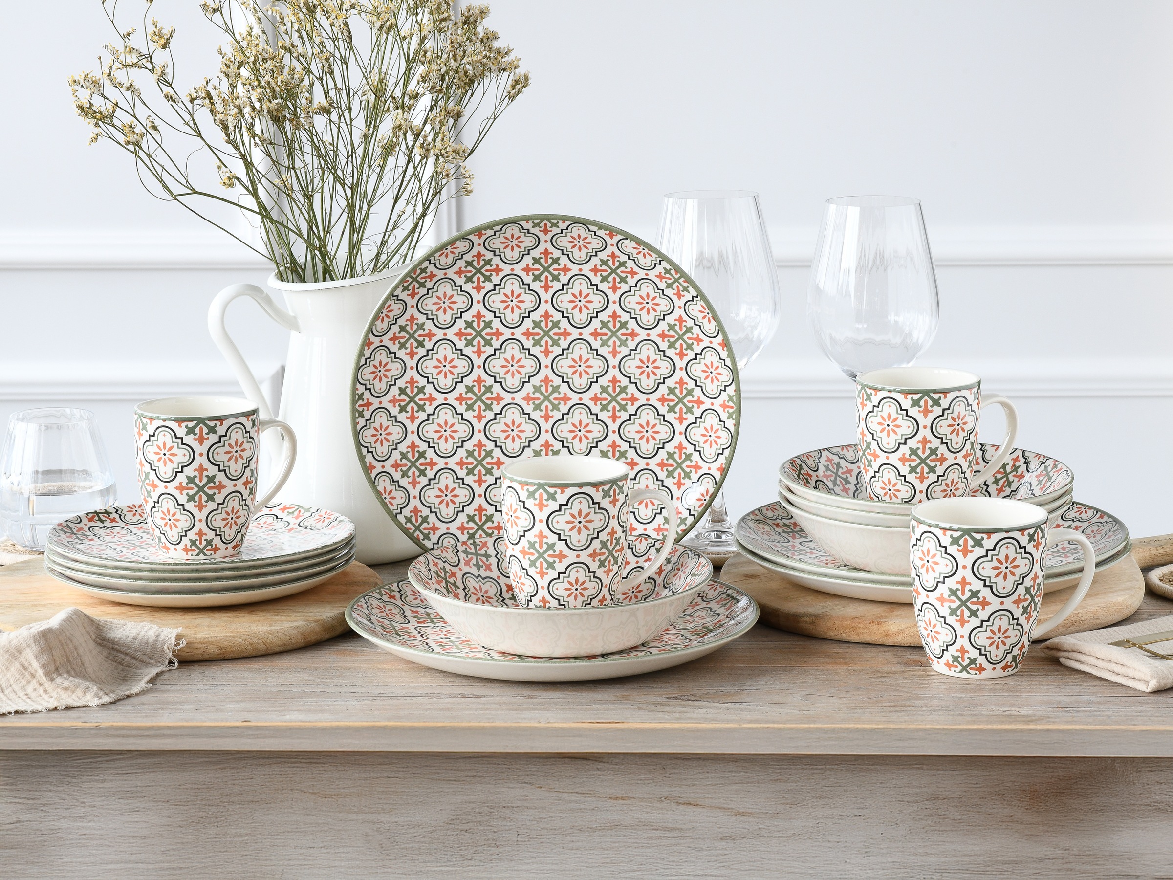 CreaTable Kombiservice »Rumi«, (Set, 16 tlg.), orientalisch mediterraner Stil