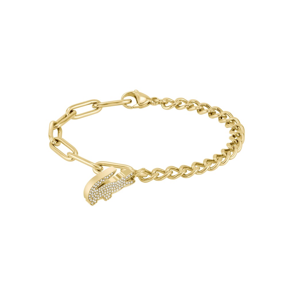 Lacoste Armband »Schmuck Edelstahl Armband Ankerkette CROCODILE«