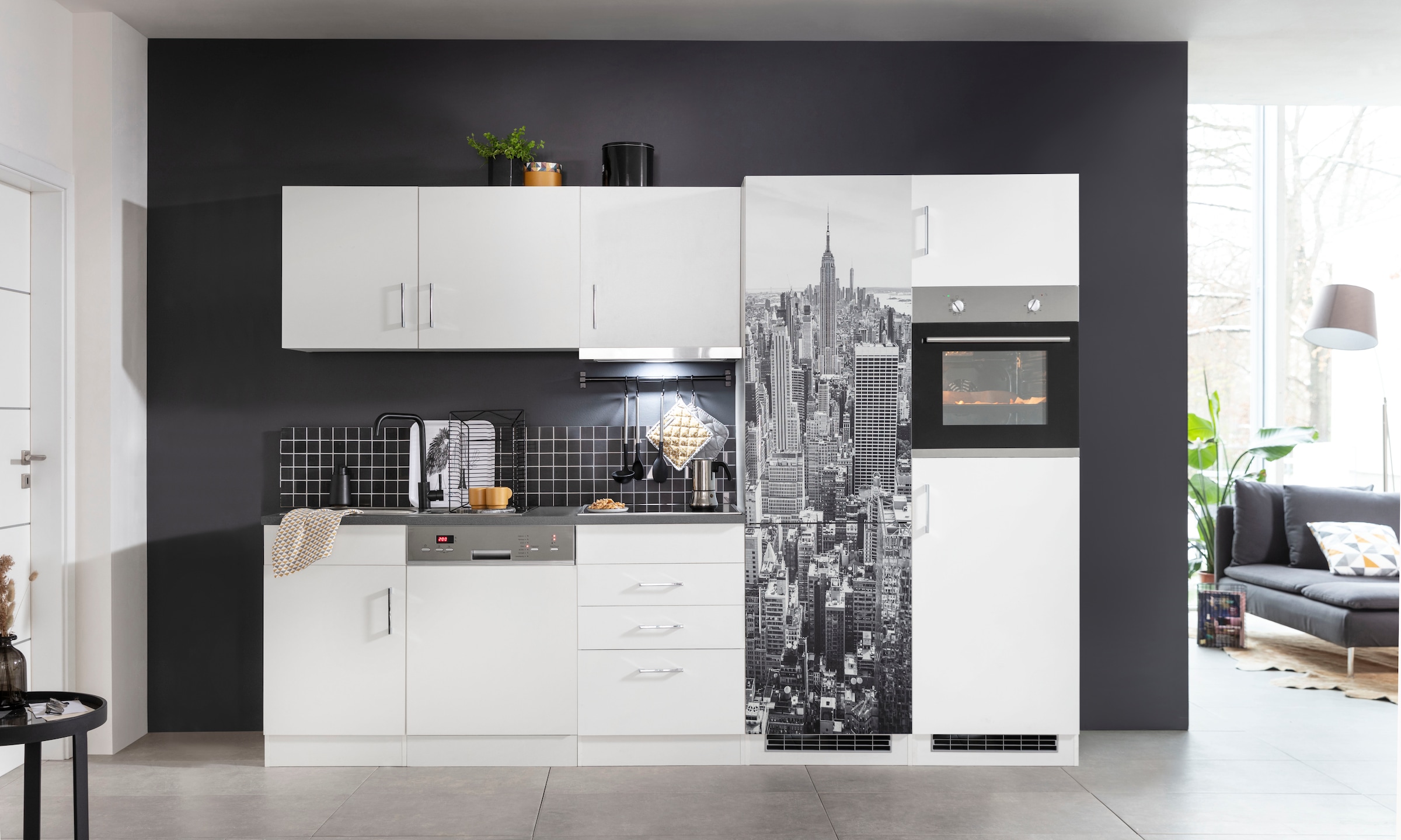 KOCHSTATION Küchenzeile "KS-Paris – Küchen mit einzigartigen Fotomotiven au günstig online kaufen