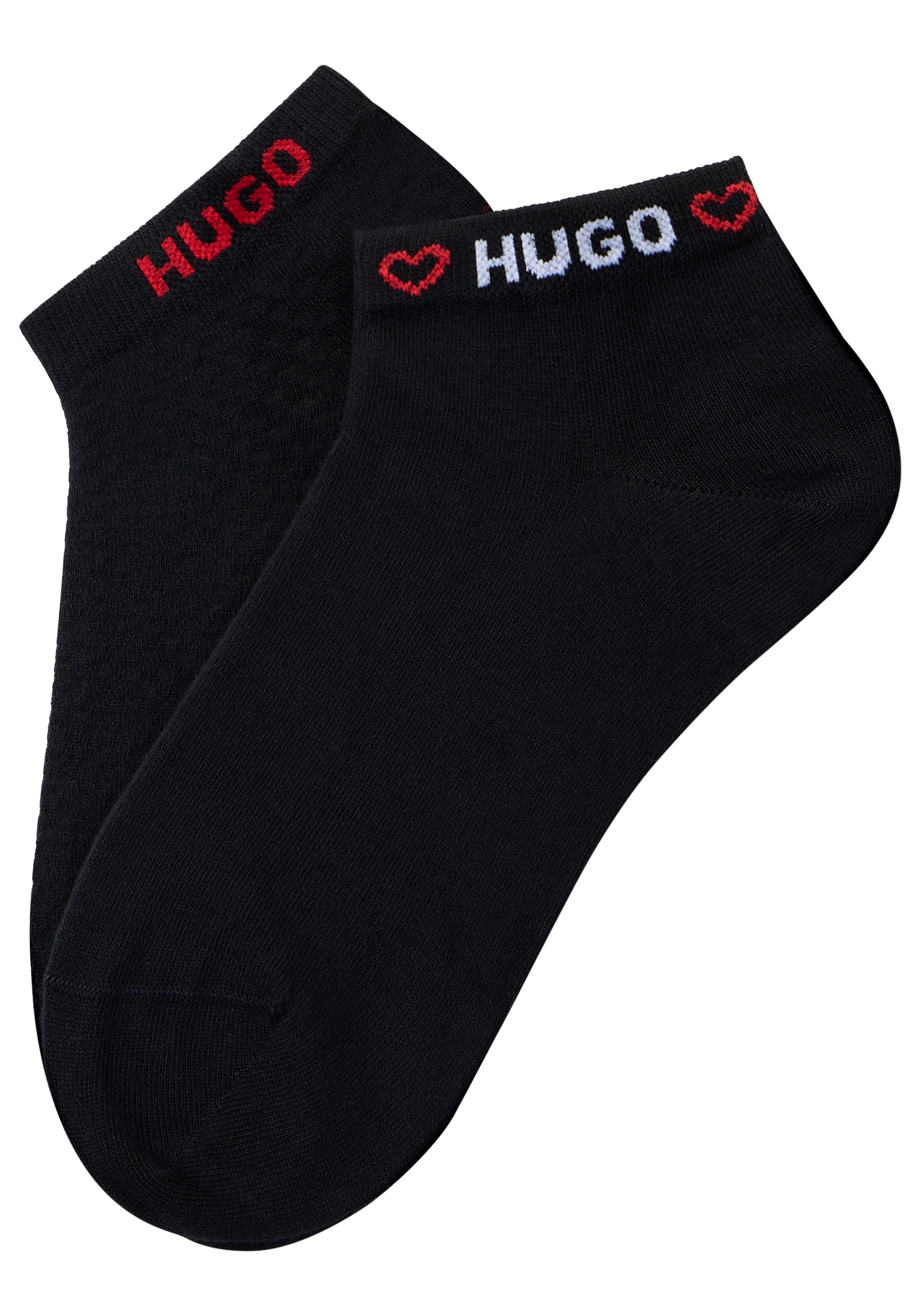 HUGO Underwear Kurzsocken Logos am Rand