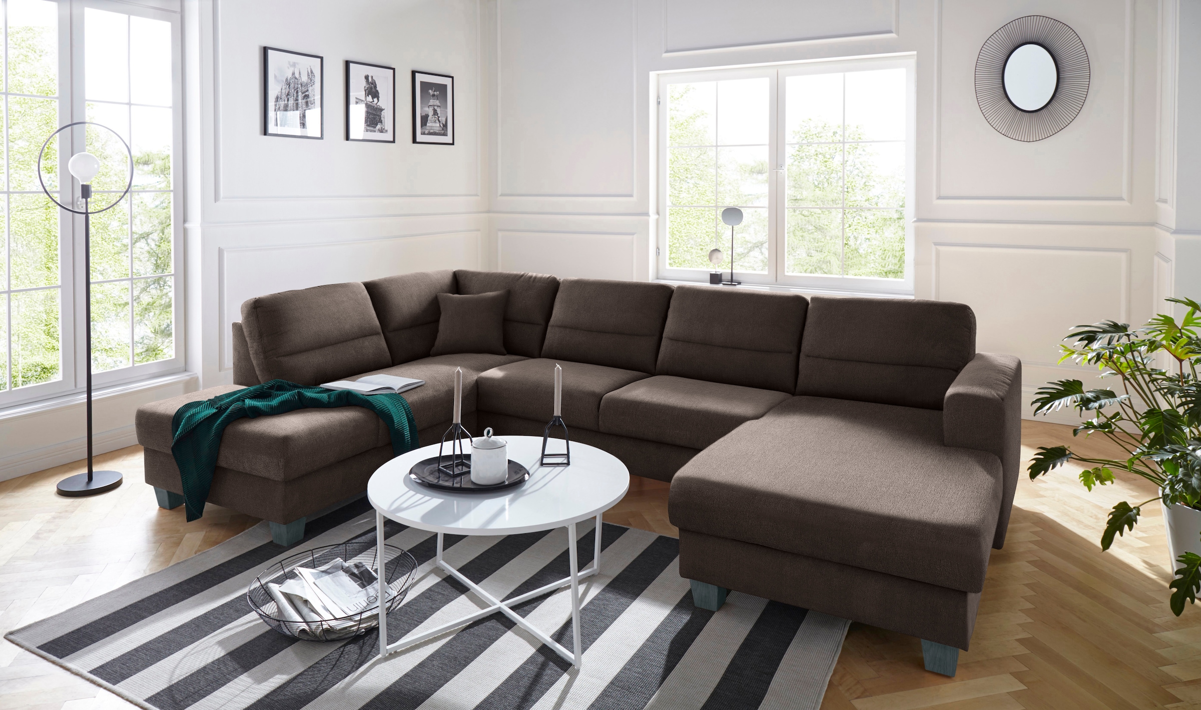 TRENDMANUFAKTUR Wohnlandschaft "Chamber, zeitlos&modern, hoher Sitzkomfort, günstig online kaufen