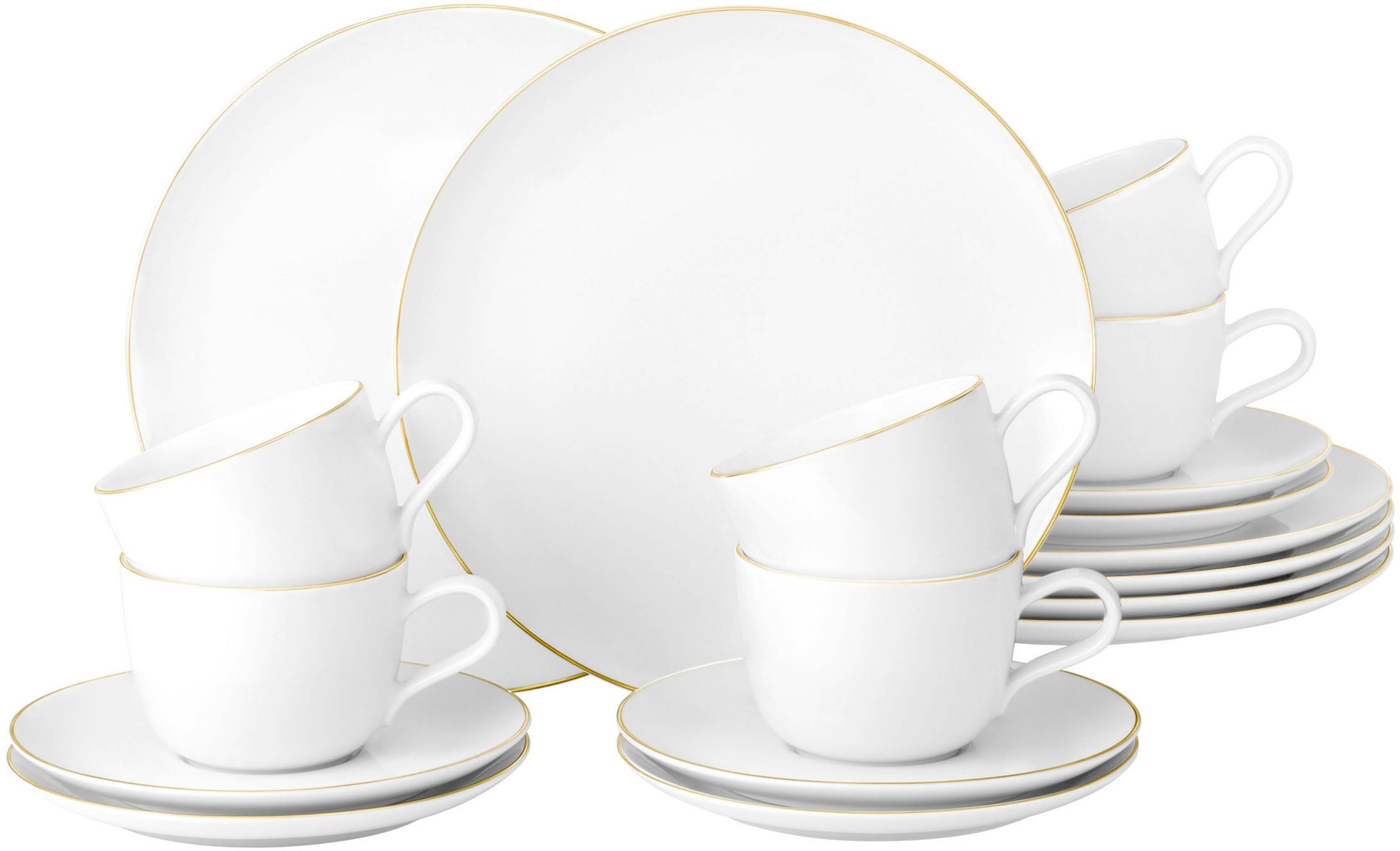 Kaffeeservice »Geschirr-Set, Service Liberty«, (Set, 18 tlg., 6x Kaffeeobertasse, 6x...