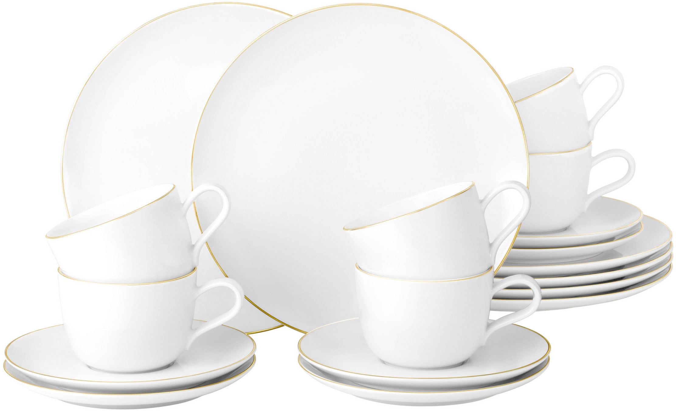 Seltmann Weiden Kaffeeservice "Geschirr-Set, Service Liberty Goldrand" Tell günstig online kaufen