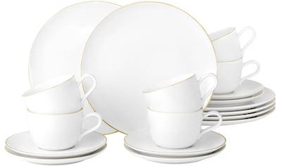 Kaffeeservice »Geschirr-Set, Service Liberty«, (Set, 18 tlg., 6x Kaffeeobertasse, 6x...