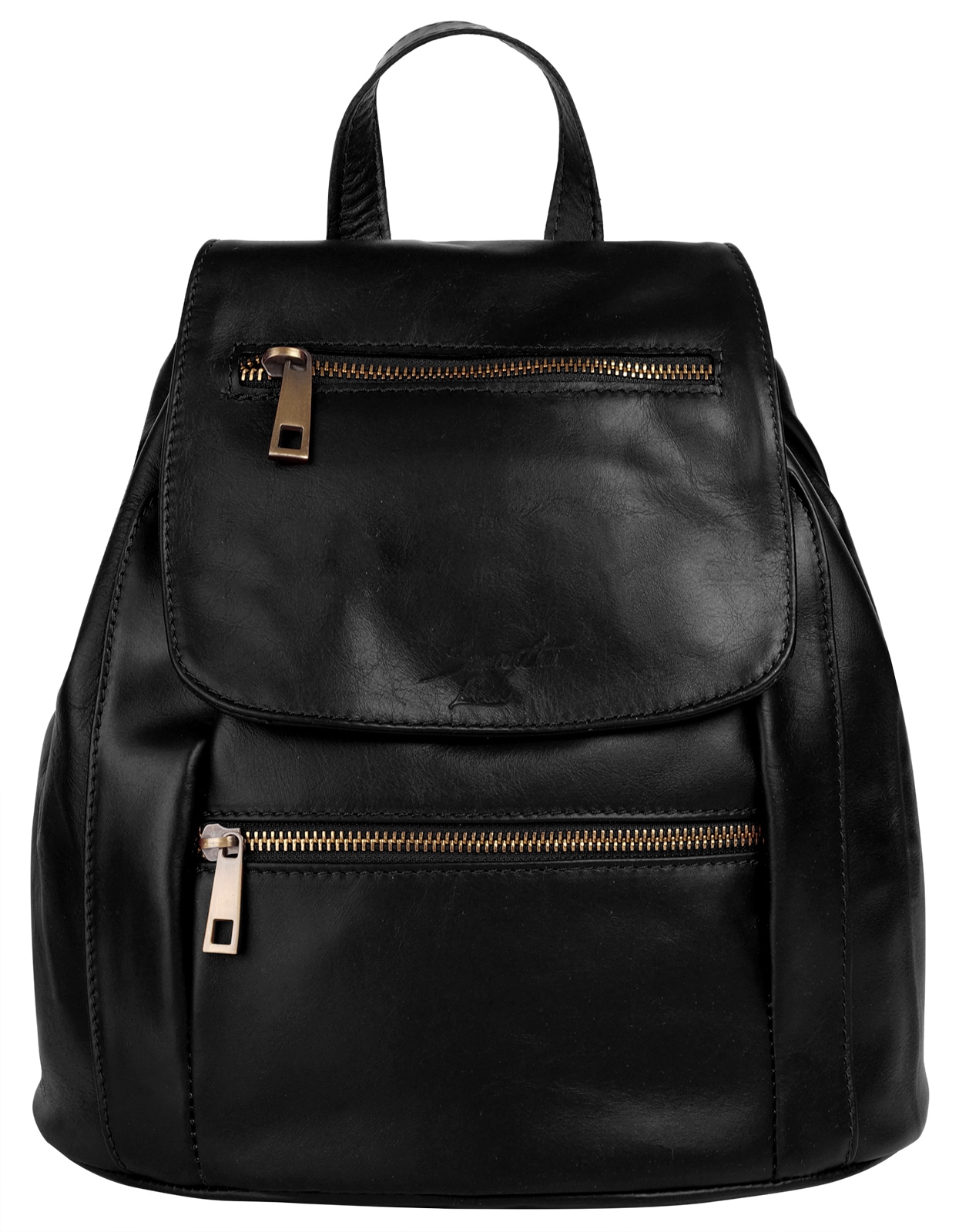 Cityrucksack, echt Leder, Made in Italy