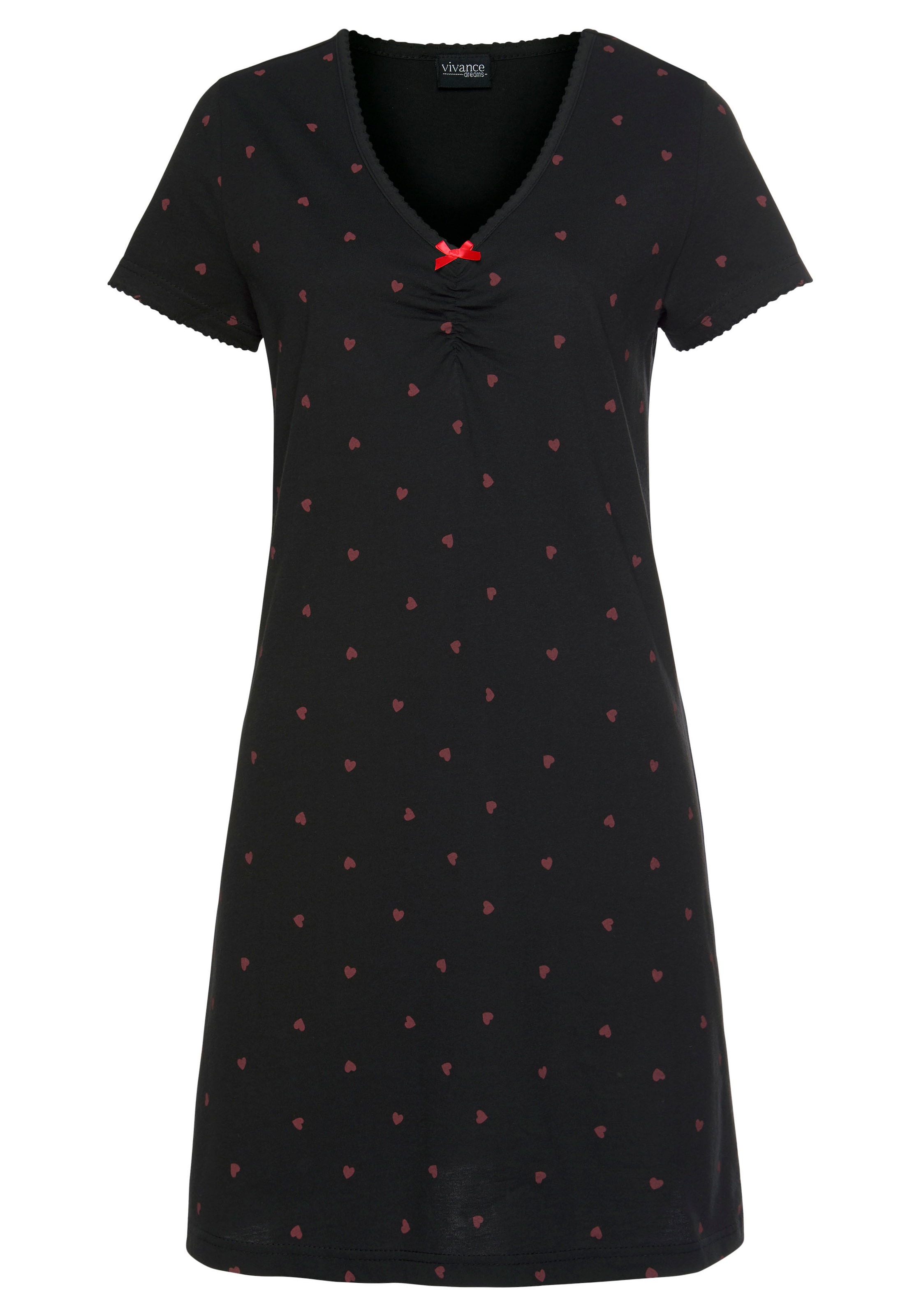 Vivance Dreams Nachthemd, mit Herzchen-Druck