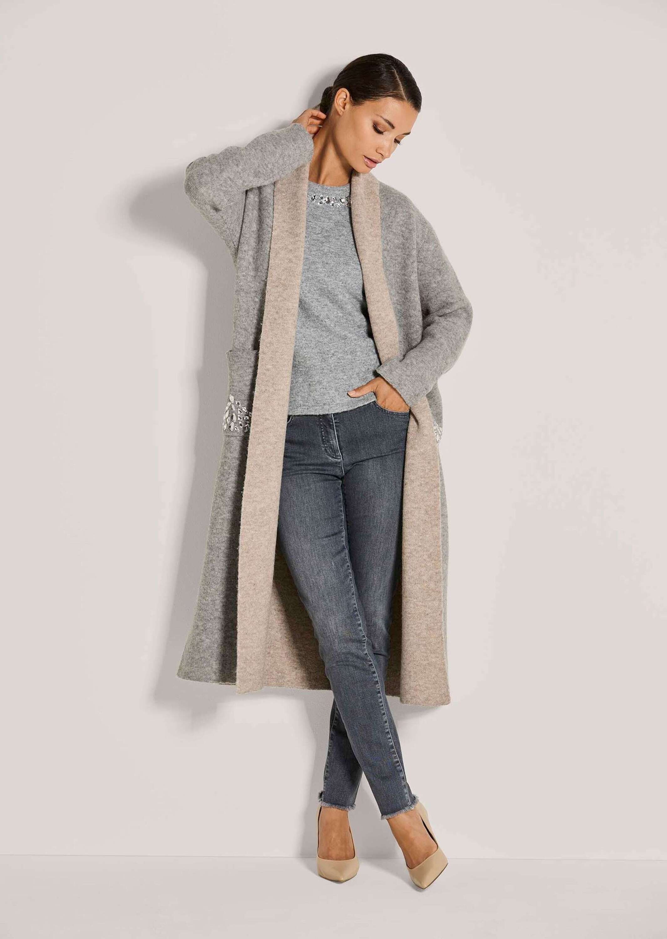 Thumbnail - MADELEINE Langmantel "Strickmantel Doubleface-Mantel mit Schalkragen"