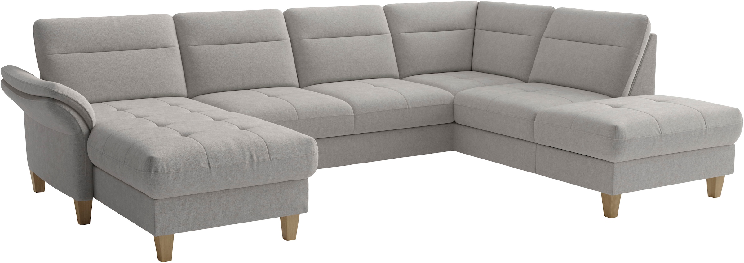 sit&more Wohnlandschaft »Pamela U-Form, B: 292 cm, optional Schlaffunktion & Armteilverstellung« mit Federkern
