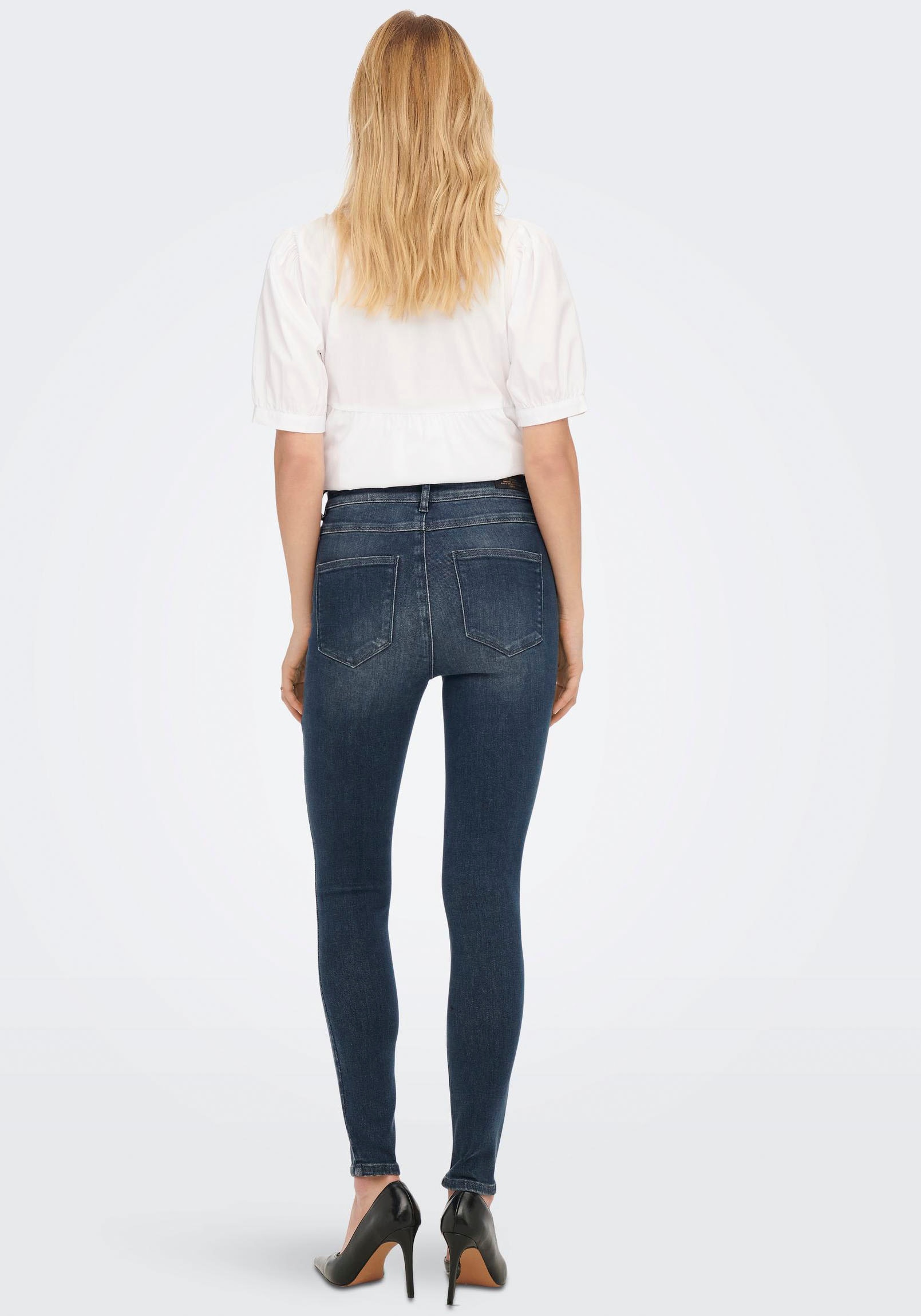 Only Damen Jeans ONLMILA HW SK ANK DNM BJ407 - Skinny Fit - Blau - Blue Bla günstig online kaufen