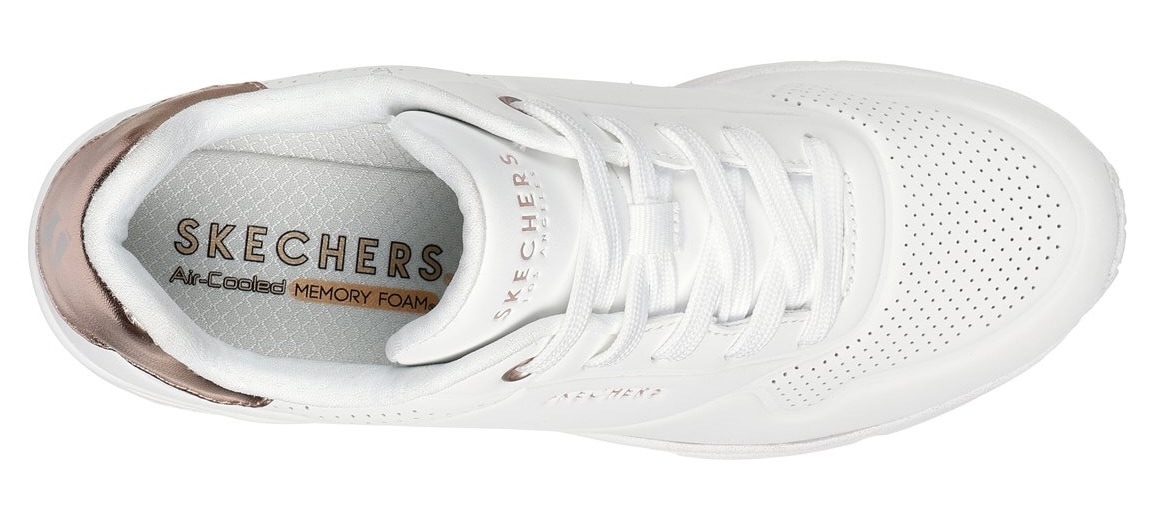 Skechers Sneaker »UNO WEDGE-HI STEPS«, Keilsneaker, Schnürschuh mit Air-Cooled Memory Foam
