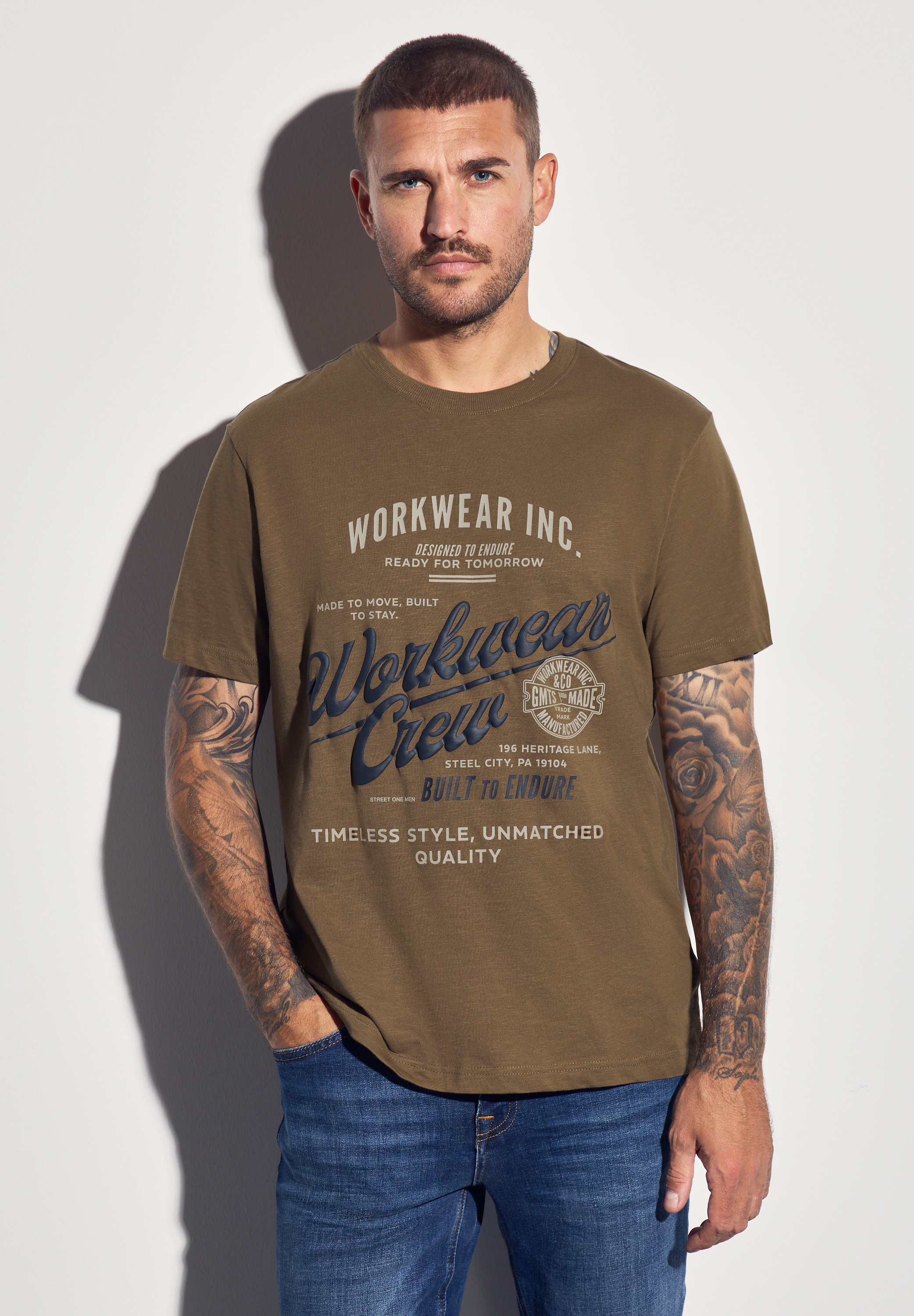 STREET ONE MEN aus reiner Baumwolle