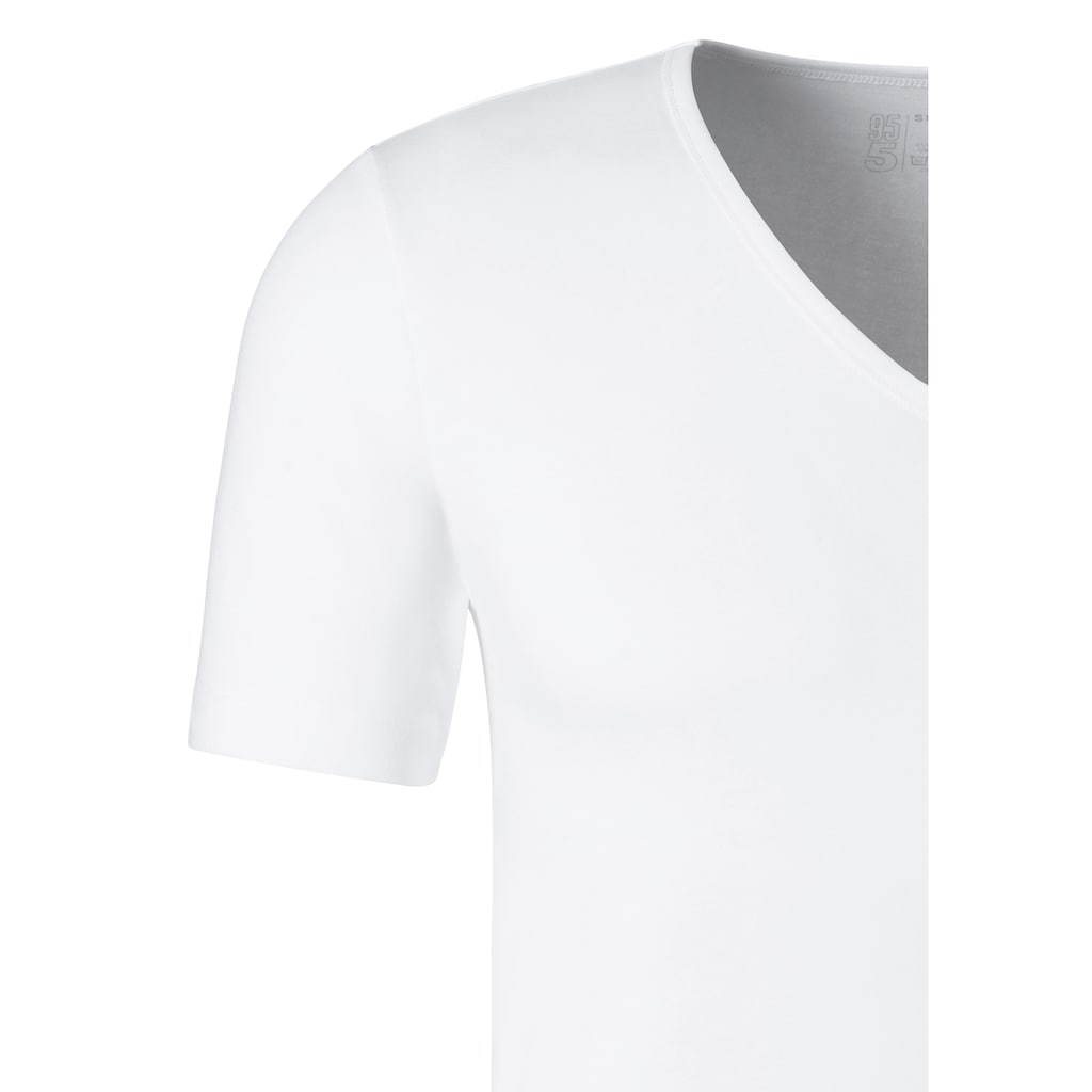 Schiesser V-Shirt »"95/5"«, (2er-Pack), mit tiefem V-Ausschnitt - perfekt unter dem Businesshemd