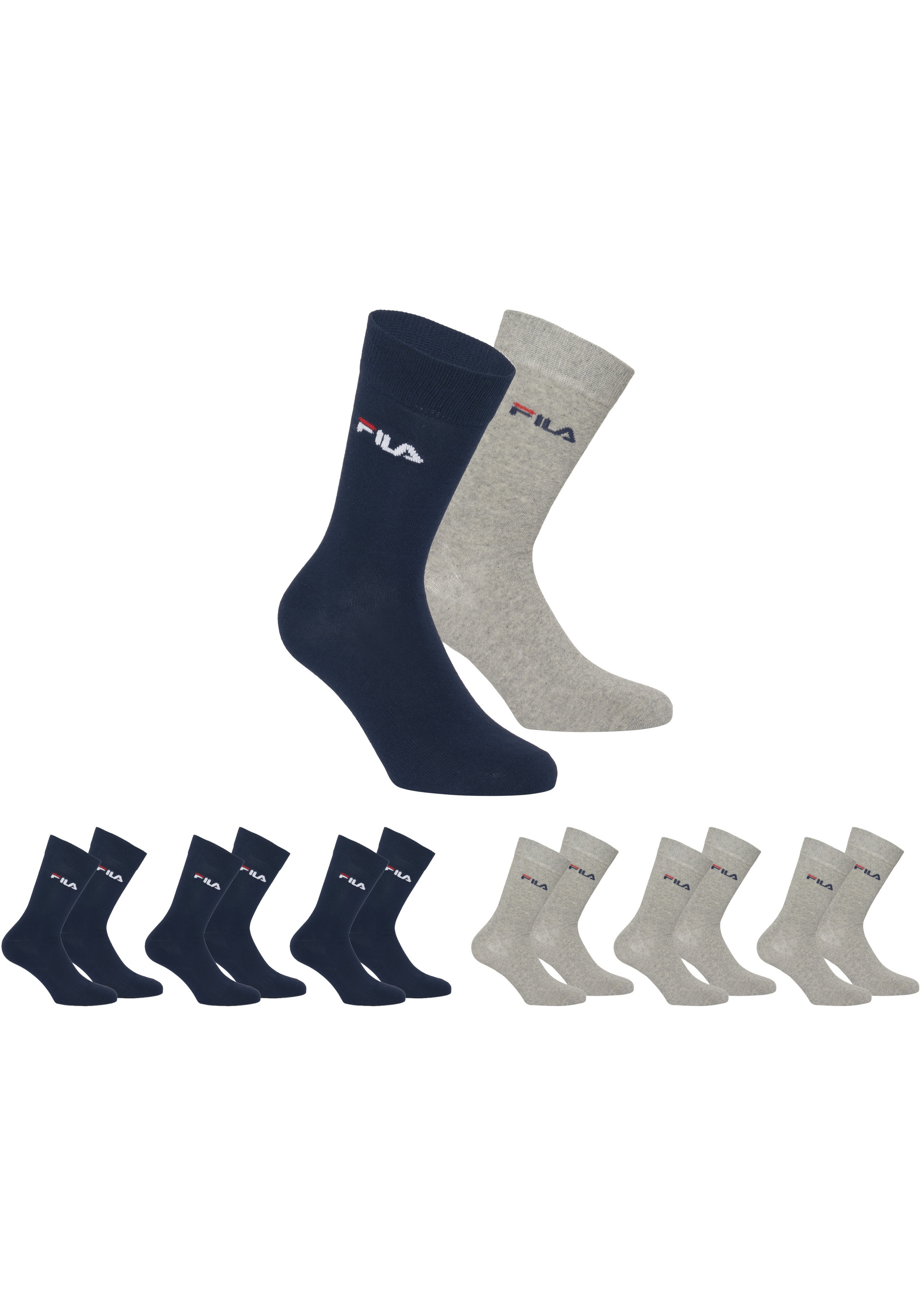 Fila Socken "UNISEX LIFESTYLE PLAIN SOCKS" 6 Paar, 6 Stk. tlg. mit eingestr günstig online kaufen