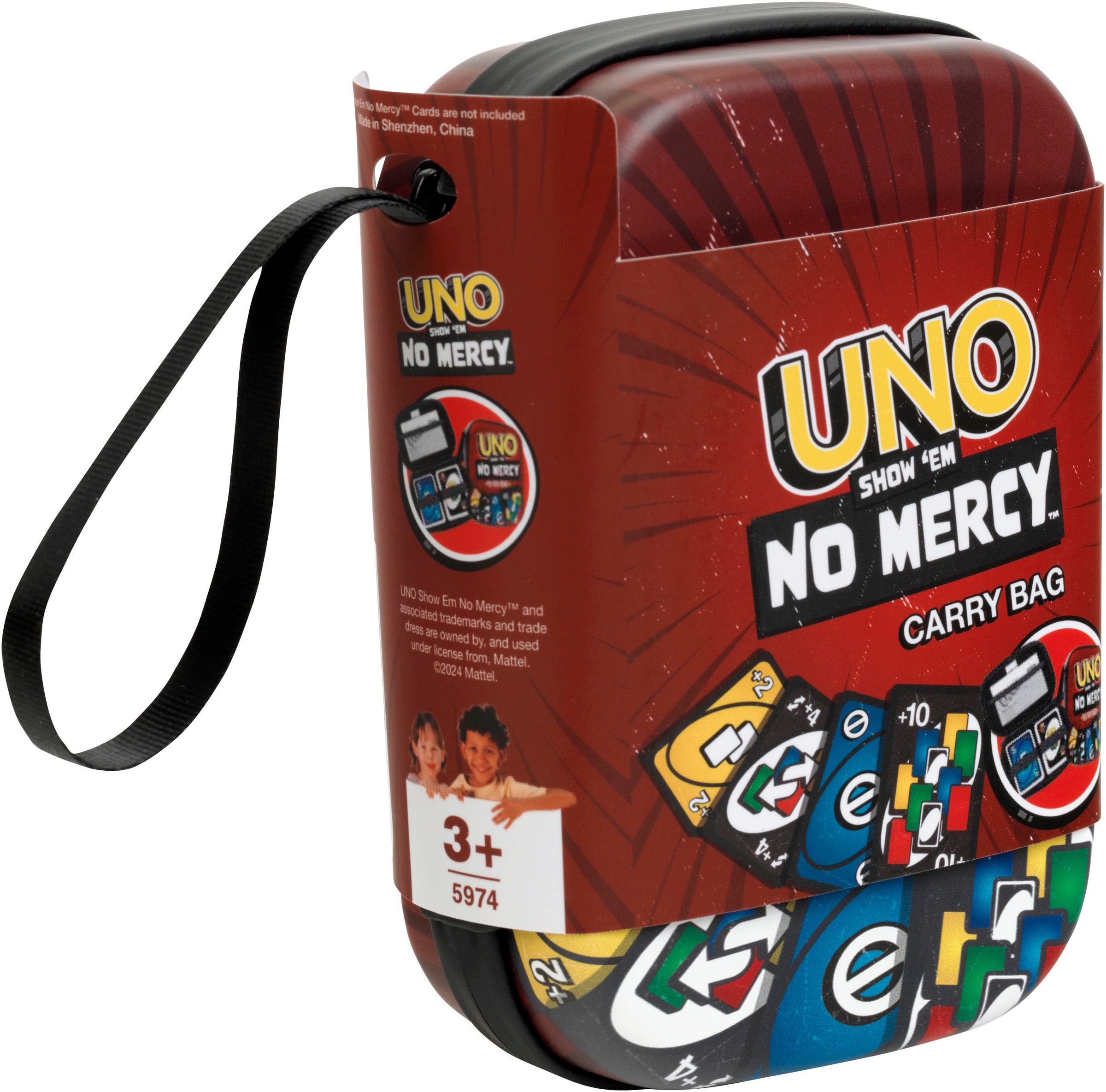Klein Tragetasche »UNO Show 'em No Mercy - Tragetasche«, Aufbewahrungstasche für Spielkarten und Anleitung
