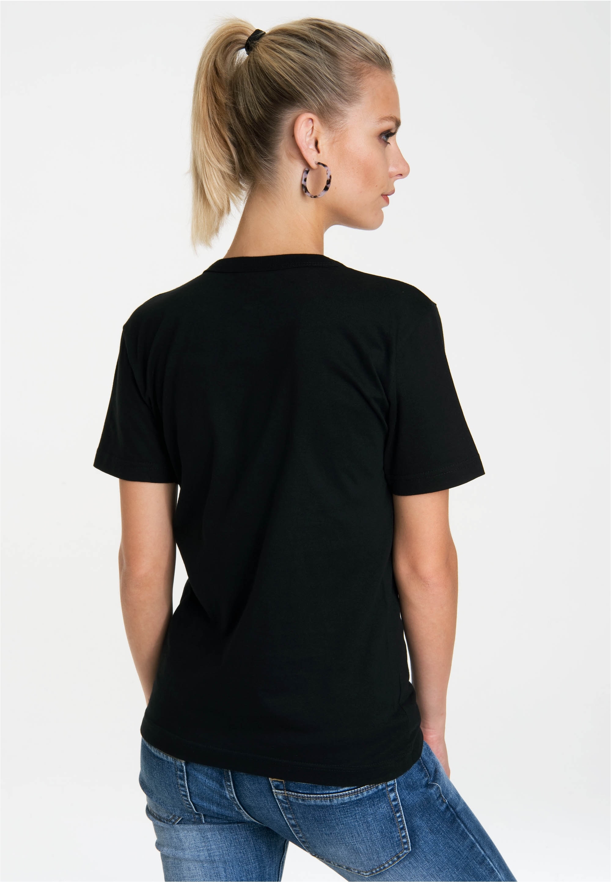 LOGOSHIRT T-Shirt »Snoopy - Mond« mit Snoopy-Motivdruck im Retro-Look