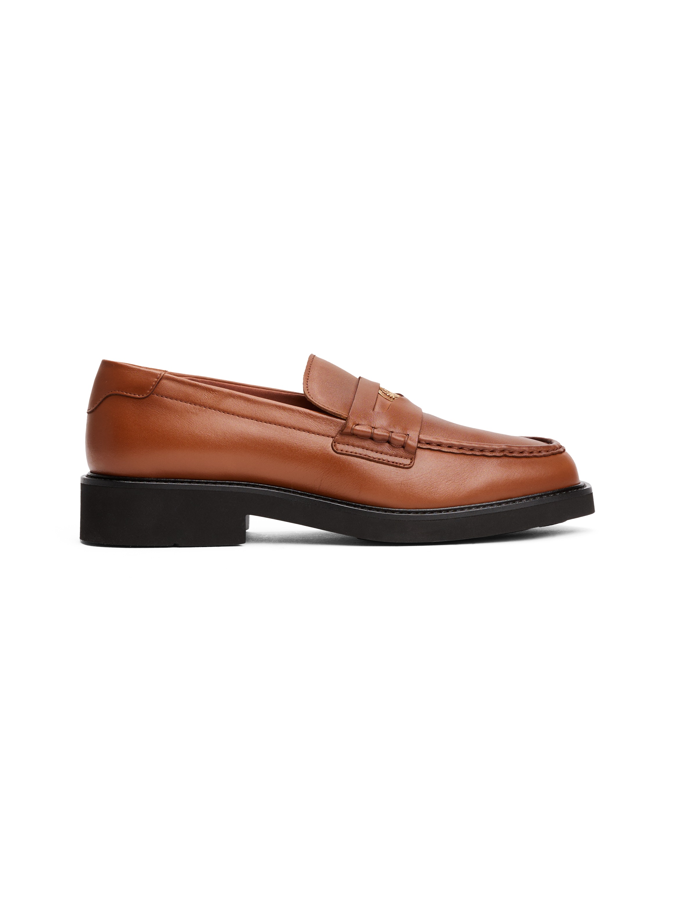 Thumbnail - Tommy Hilfiger Loafer "CREST SQUARISH TOE PENNY LOAFER", Blockabsatz, Slipper, Businessschuh mit Schmuckelement