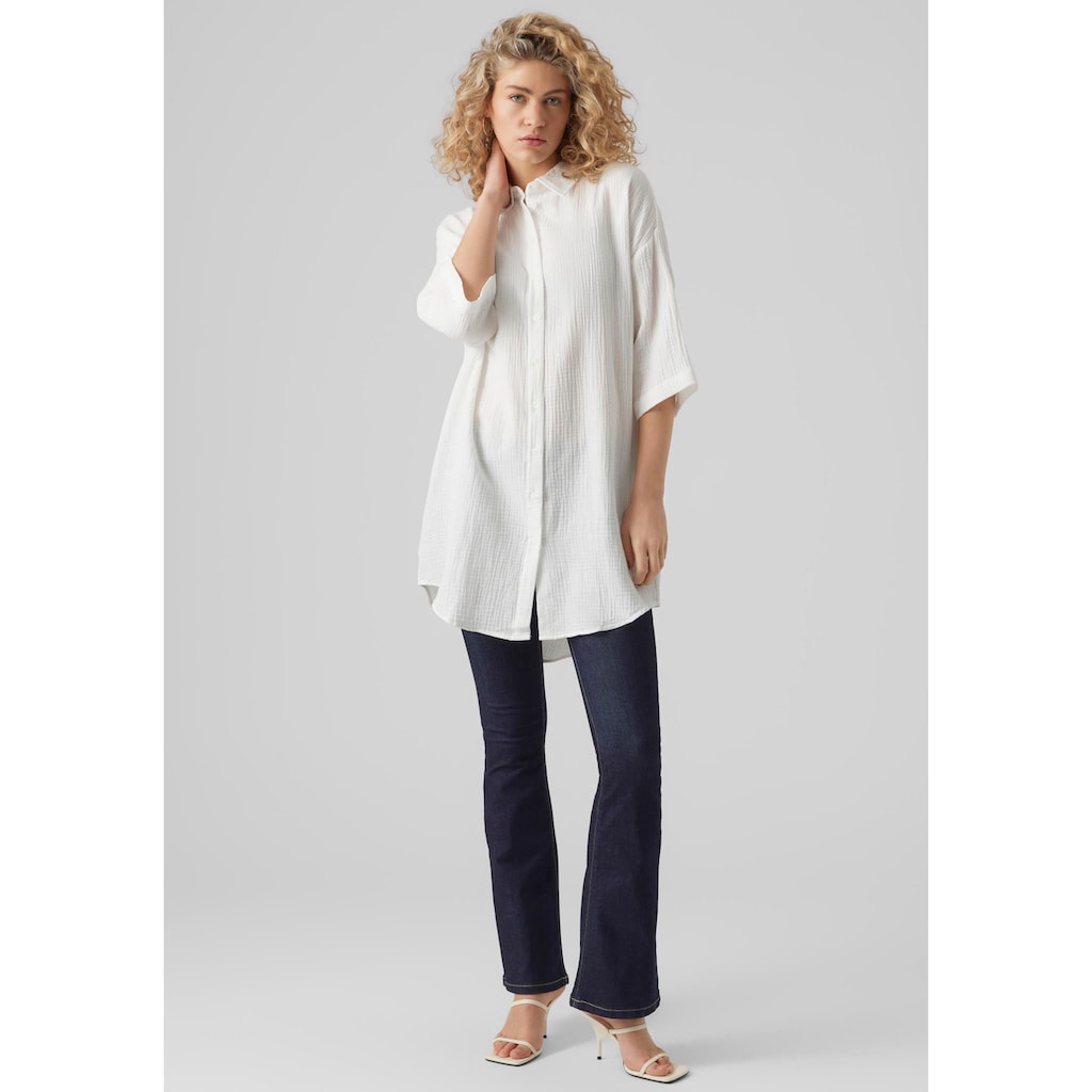 Vero Moda Hemdblusenkleid »VMNATALI 3/4 LONG OVERSHIRT NOOS«, mit 3/4 Ärmel