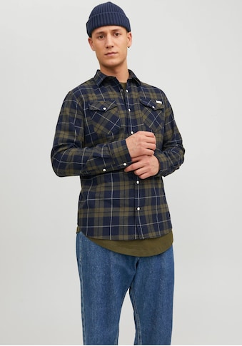 Langarmhemd »JJSHERIDAN FALL CHECK SHIRT LS«, mit Brusttaschen