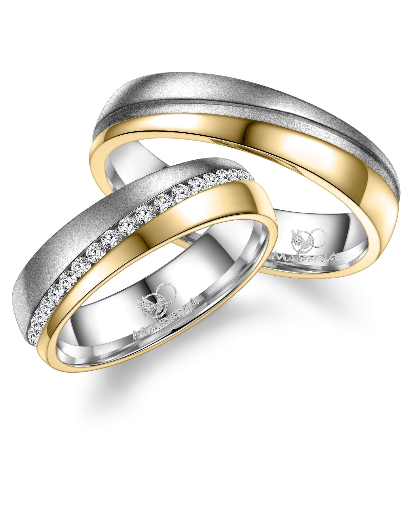 Marrya Partnerring »Edelstahl Ringe Trauringe Eheringe Partnerringe«