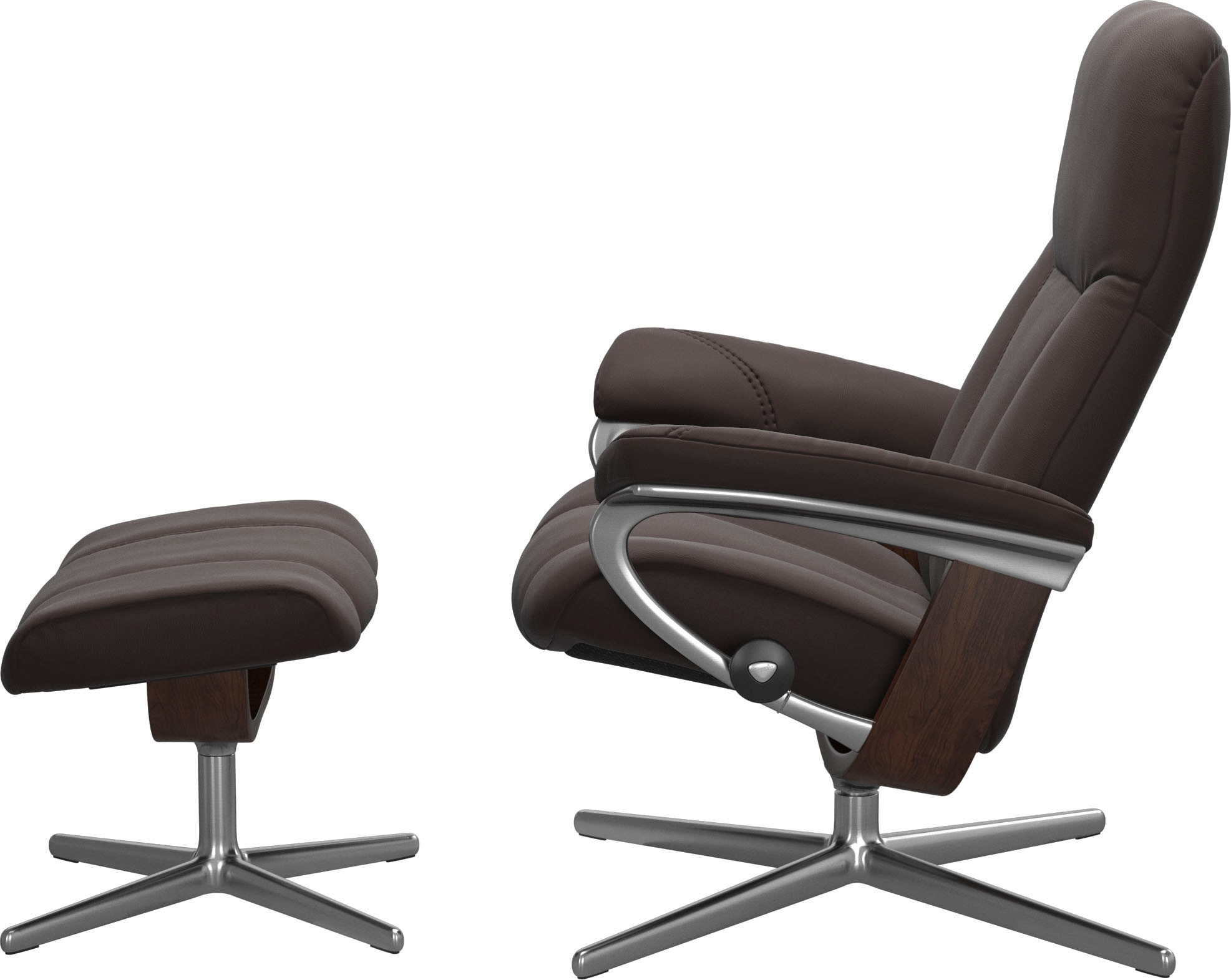 Stressless® Relaxsessel »Consul«, mit Cross Base, Größe S, M & L, Holzakzent Braun