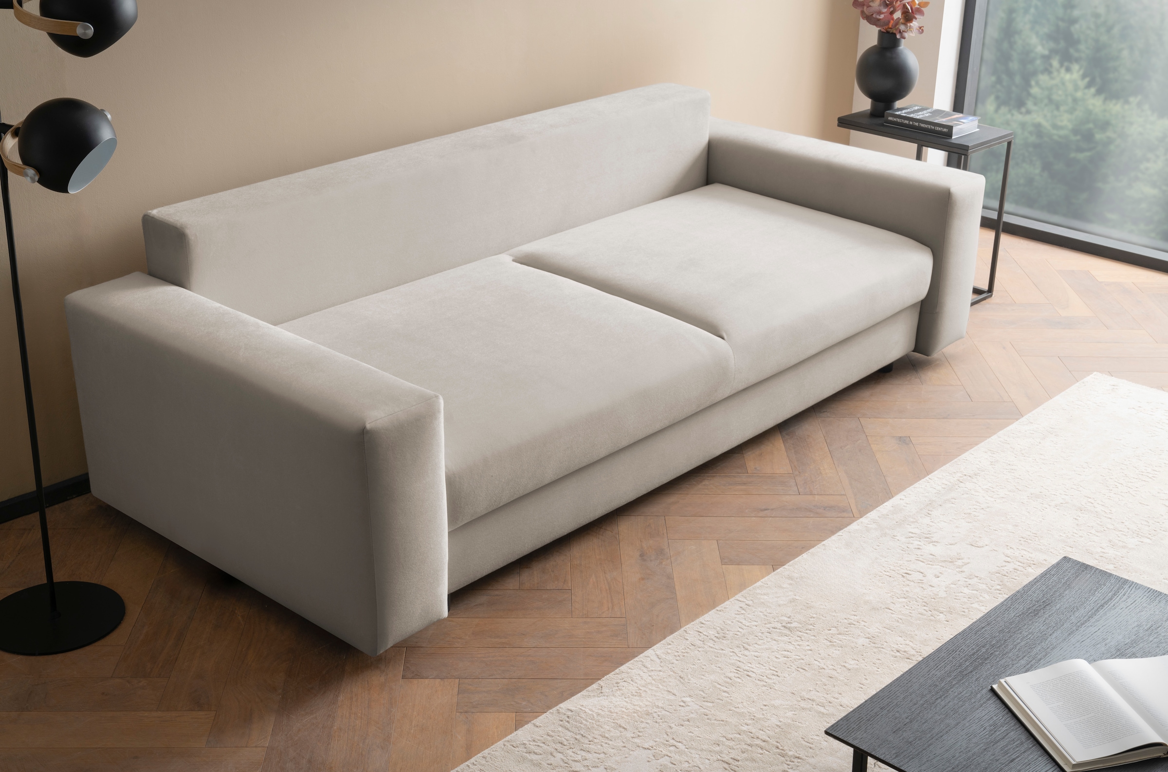 LeGer Home by Lena Gercke Schlafsofa »Imoga, Polster mit Schlaffunktion, 3-Sitzer Sofa, Couch mit Bettkasten« in modernen Farben und Stoffen, Bettfunktion, Liegefläche: 200x150 cm